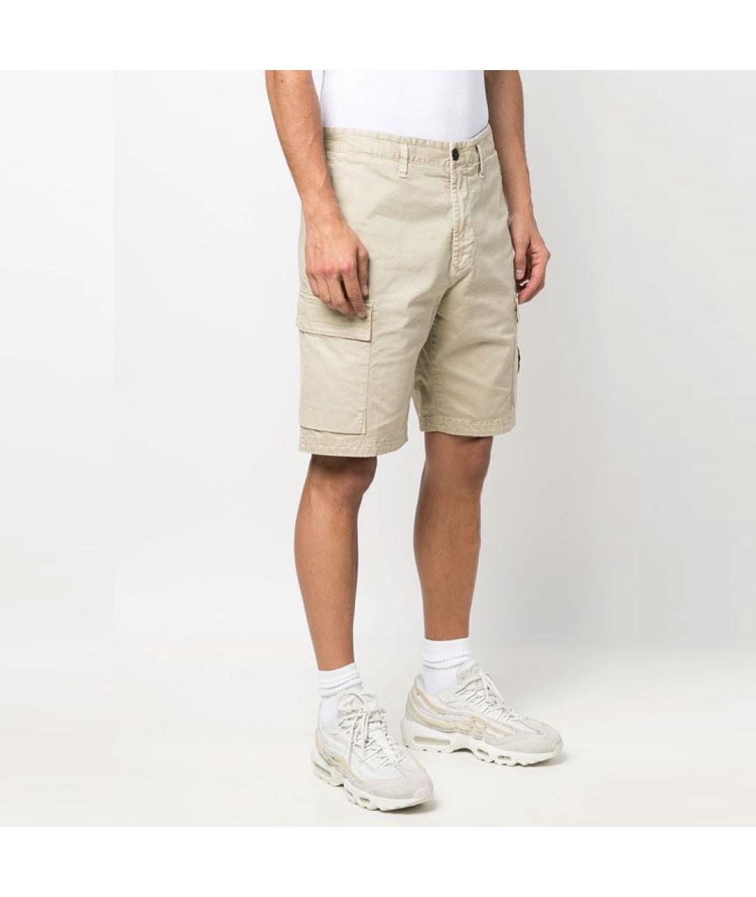 STONE ISLAND Бежевые шорты, фото 4