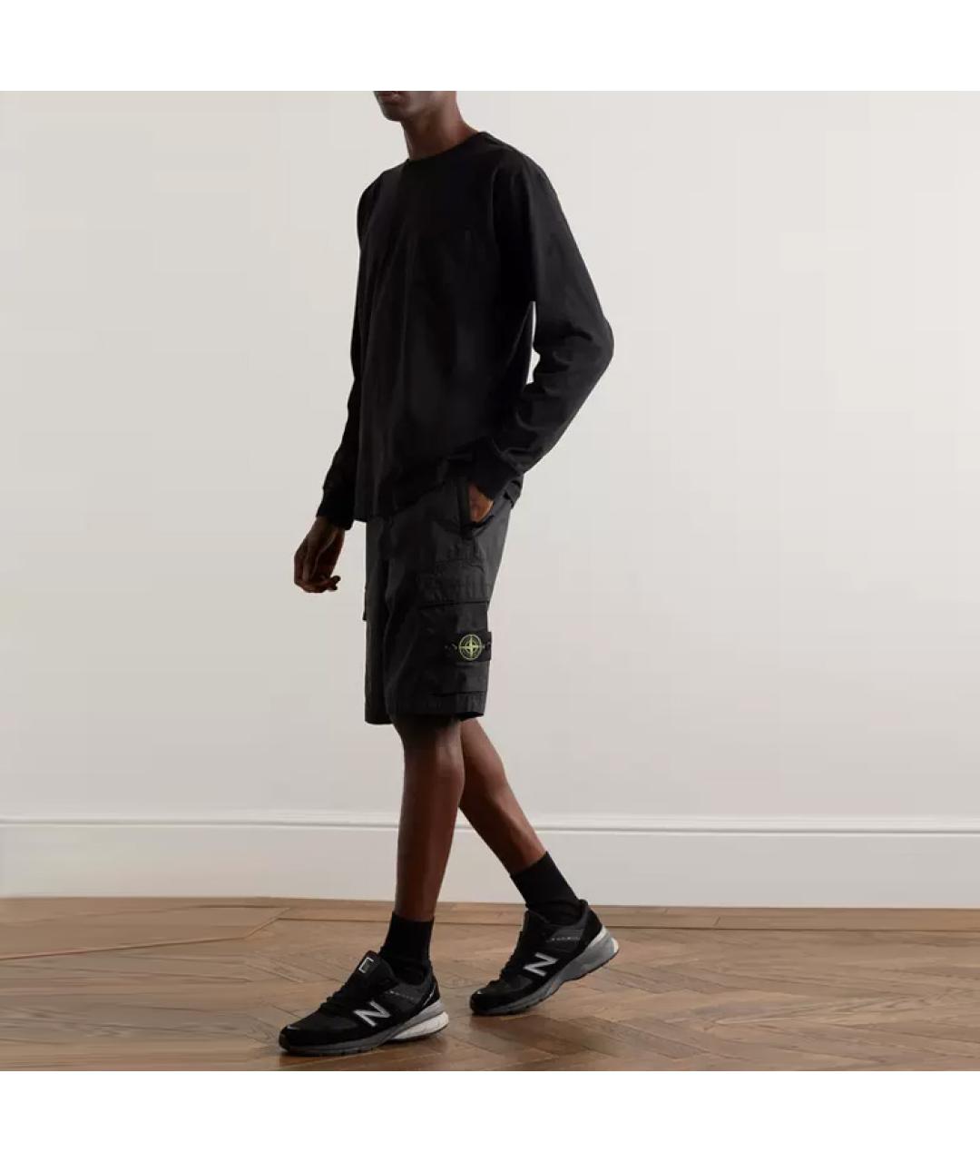 STONE ISLAND Черные шорты, фото 3