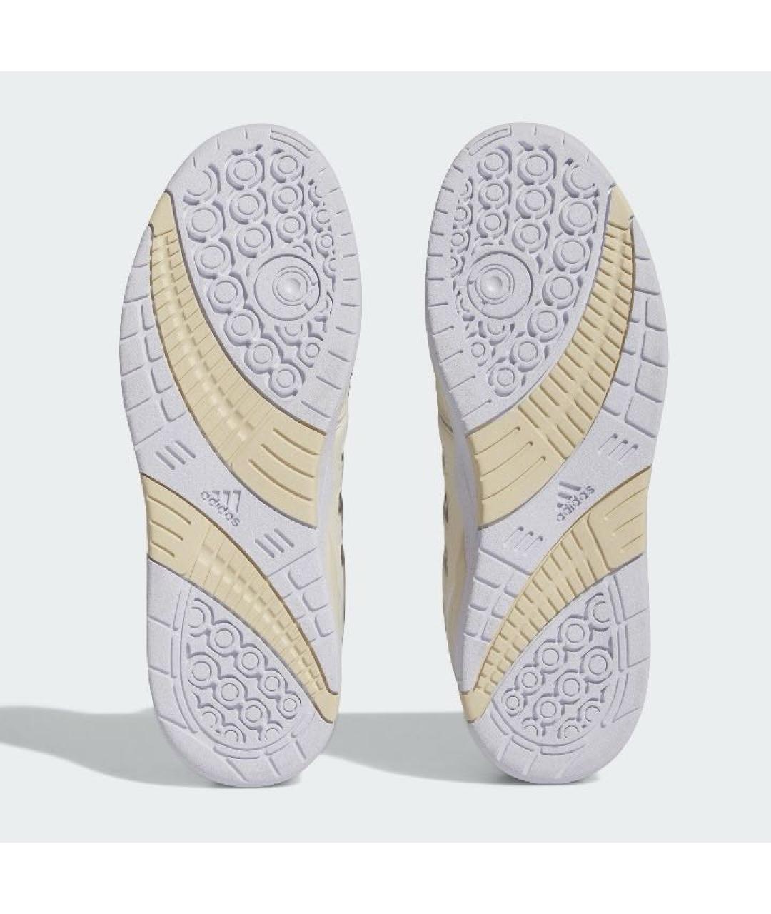 ADIDAS Бежевые кожаные высокие кроссовки / кеды, фото 3