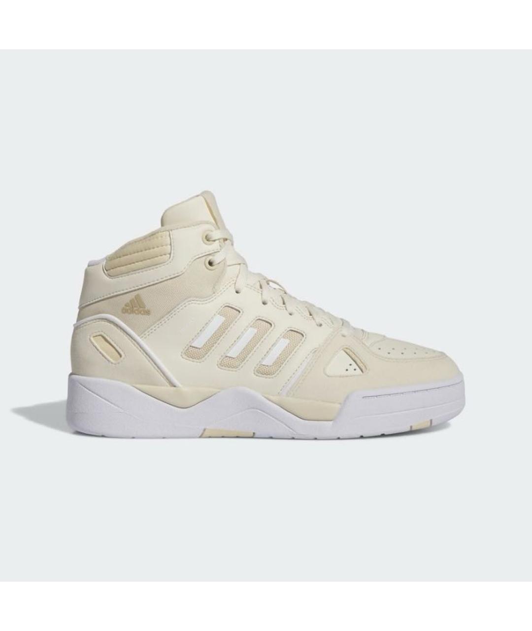 ADIDAS Бежевые кожаные высокие кроссовки / кеды, фото 9