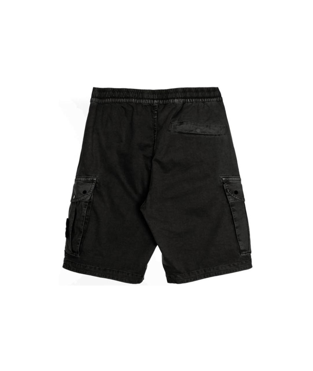 STONE ISLAND Черные шорты, фото 2