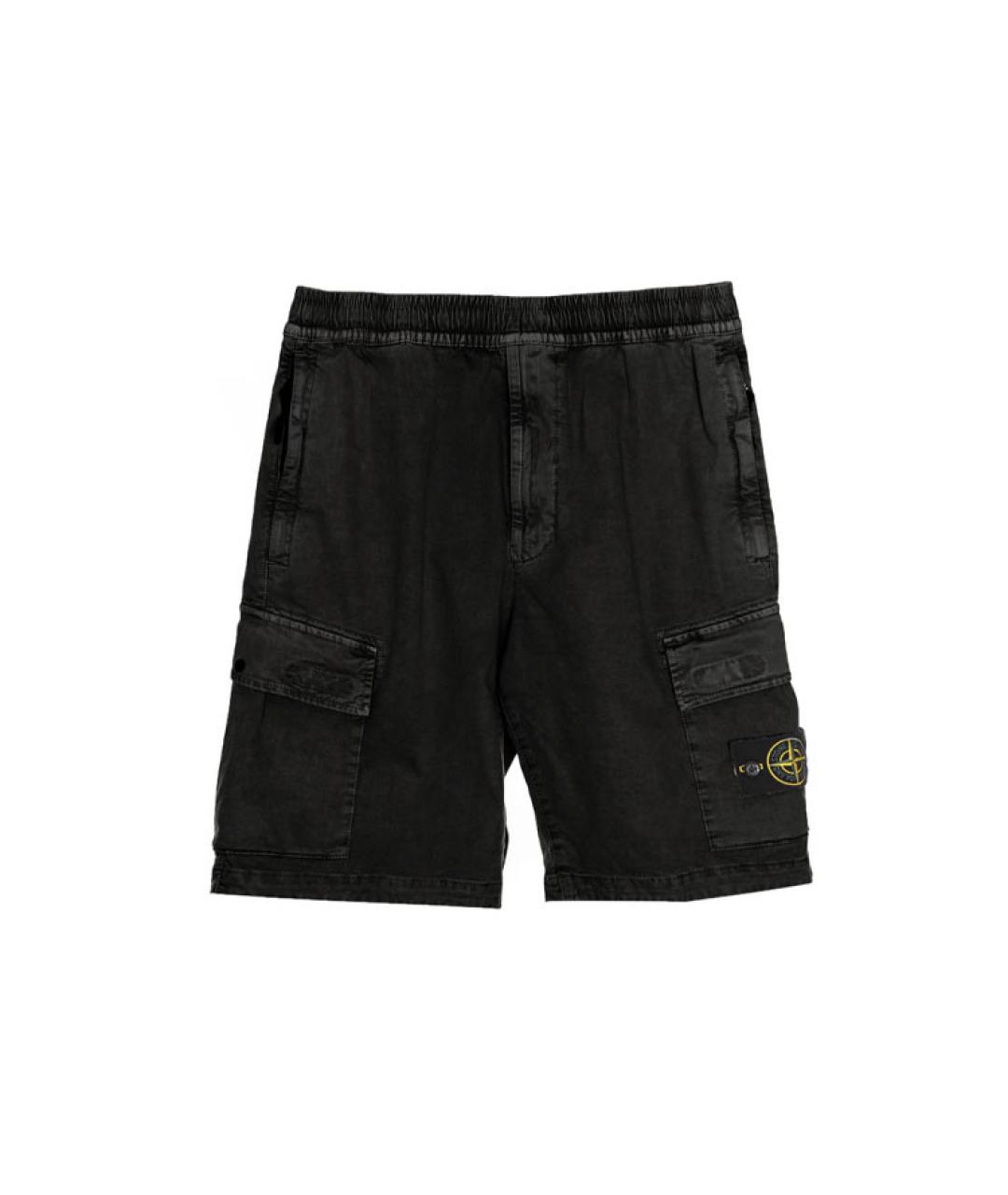 STONE ISLAND Черные шорты, фото 1