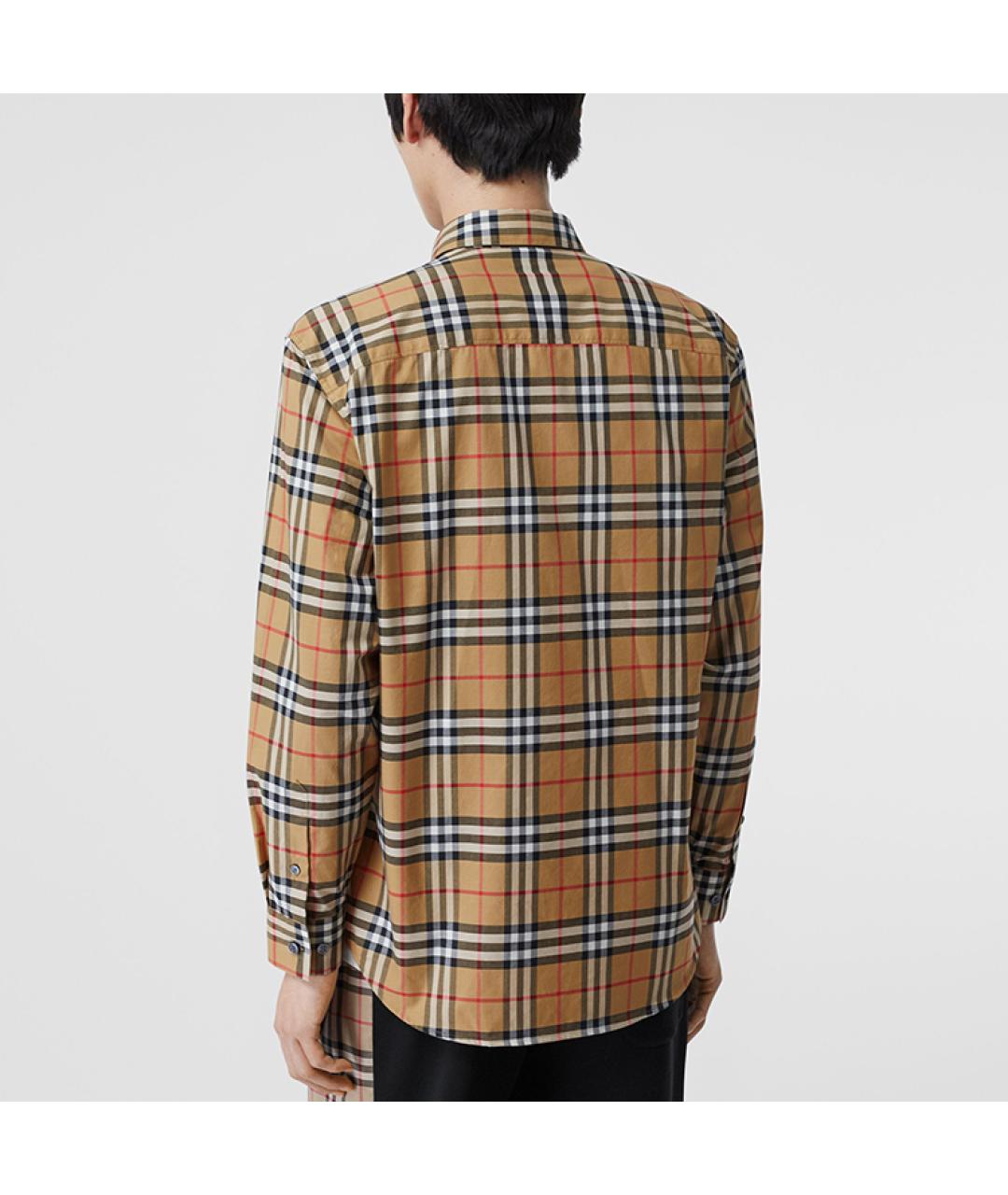 BURBERRY Бежевая хлопковая рубашка, фото 4