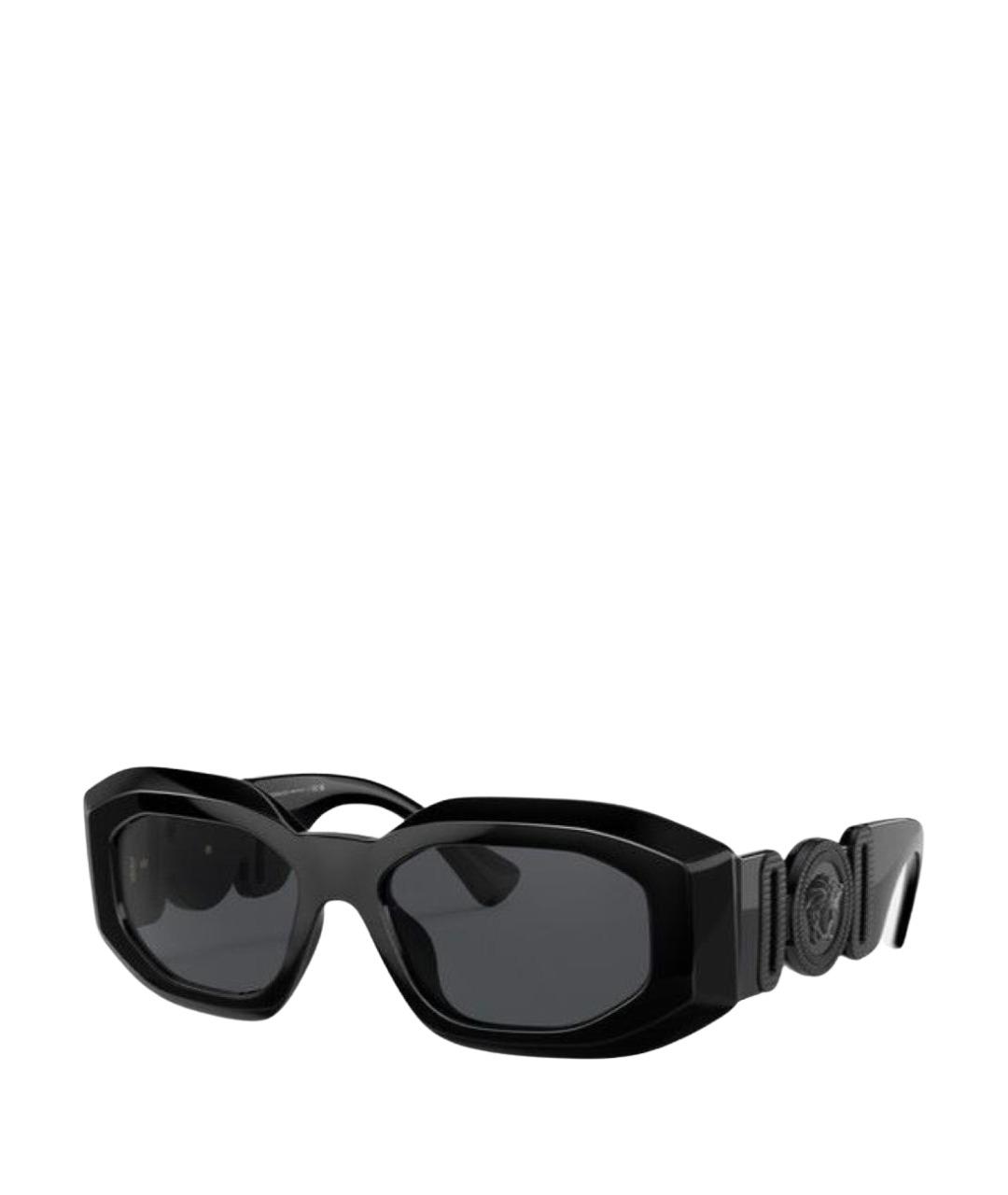 VERSACE Черные пластиковые солнцезащитные очки, фото 1