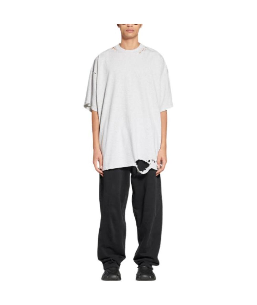 BALENCIAGA Серая футболка, фото 3