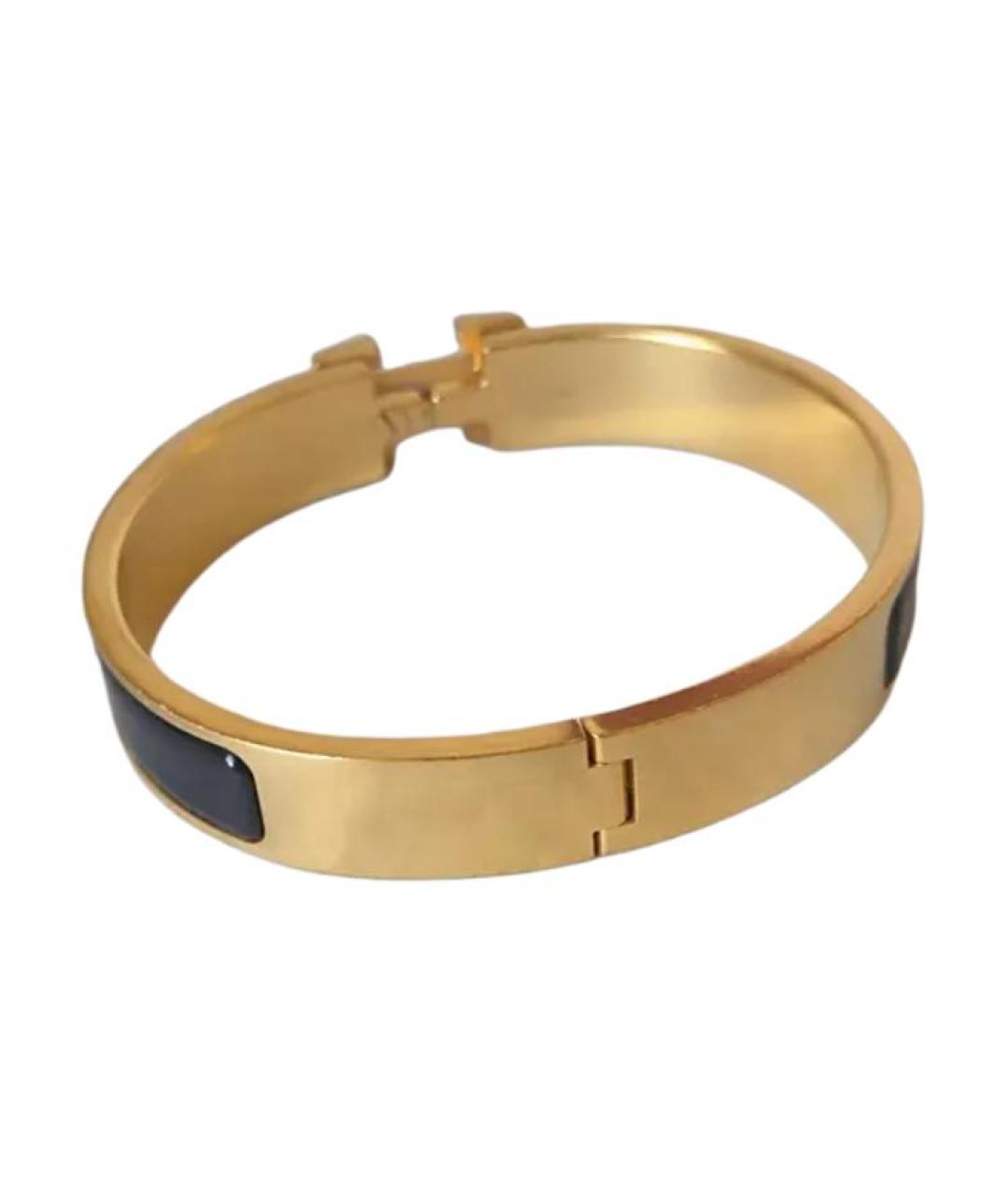 HERMES Золотой металлический браслет, фото 3