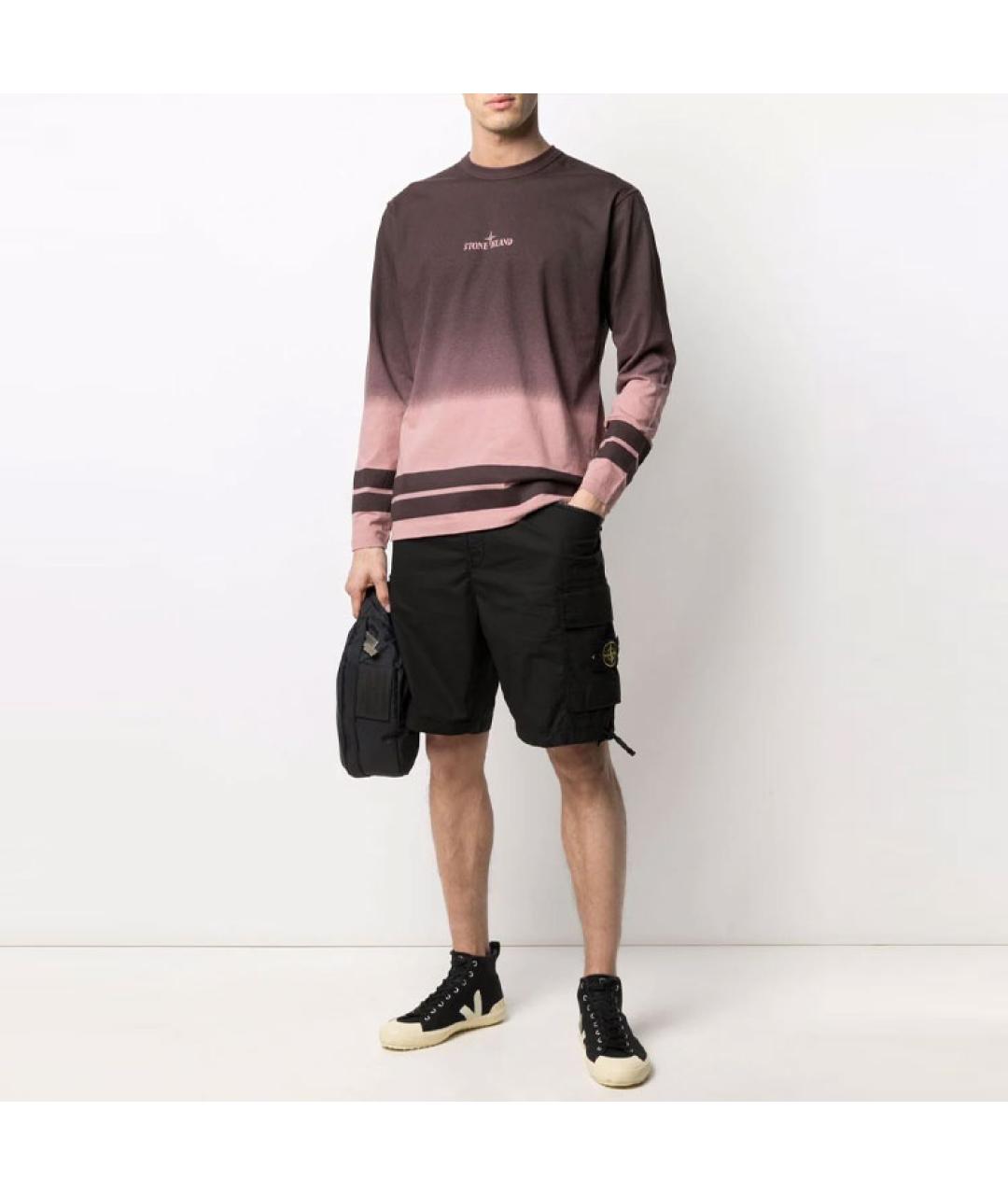 STONE ISLAND Черные шорты, фото 2