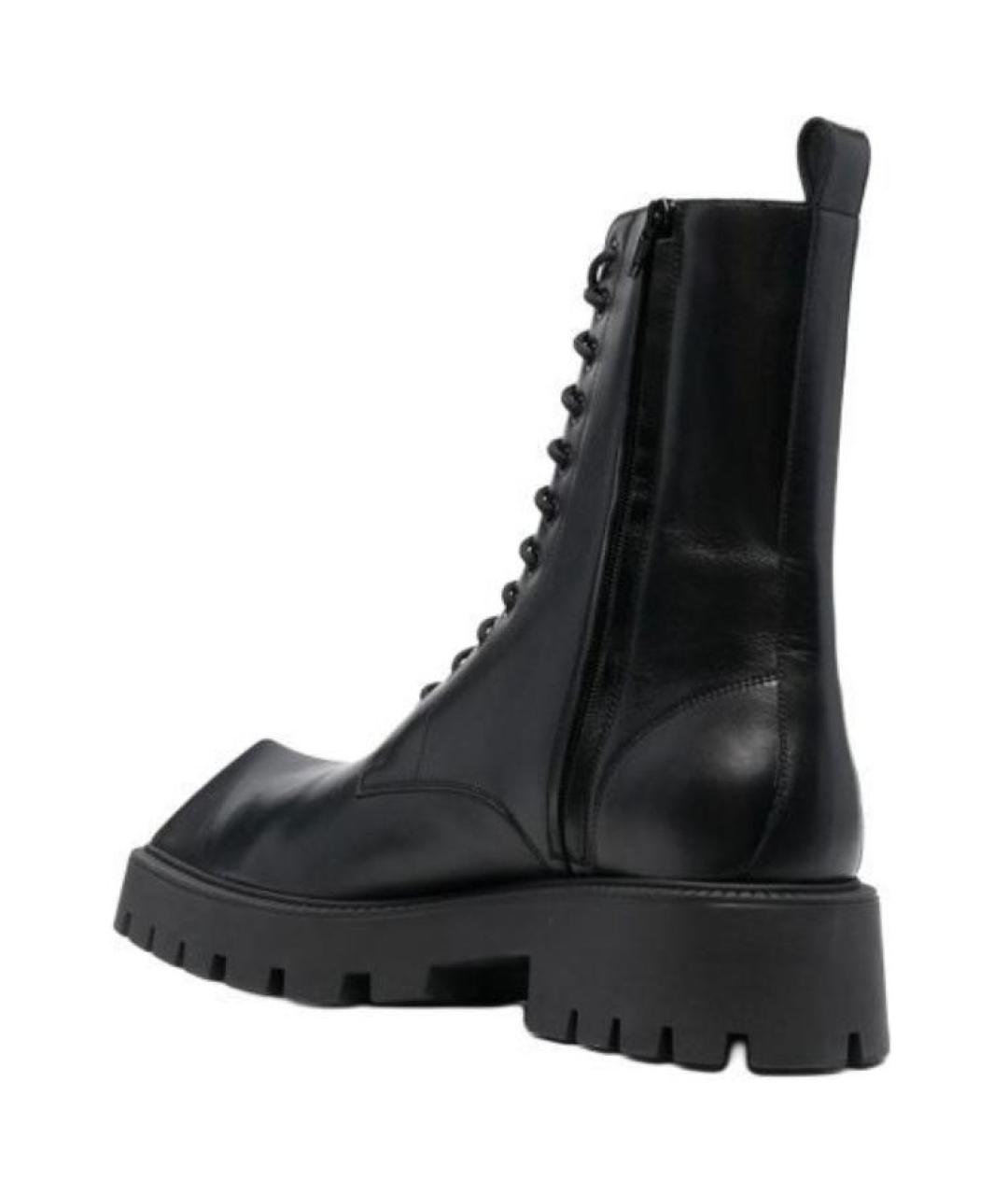 BALENCIAGA Черные кожаные высокие ботинки, фото 4