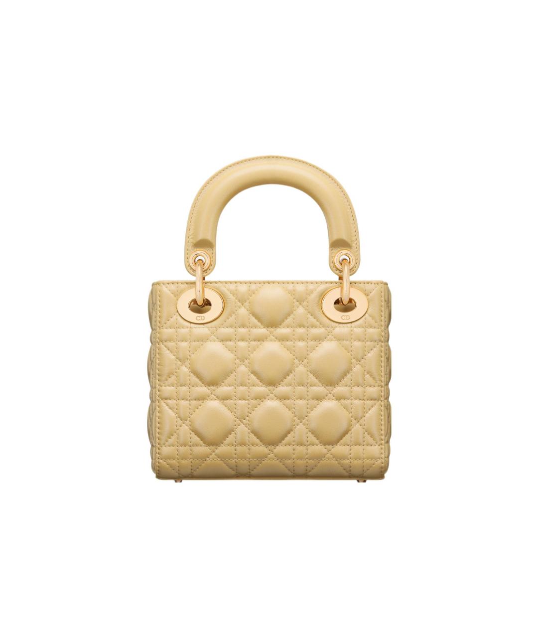 CHRISTIAN DIOR Бежевая кожаная сумка через плечо, фото 4