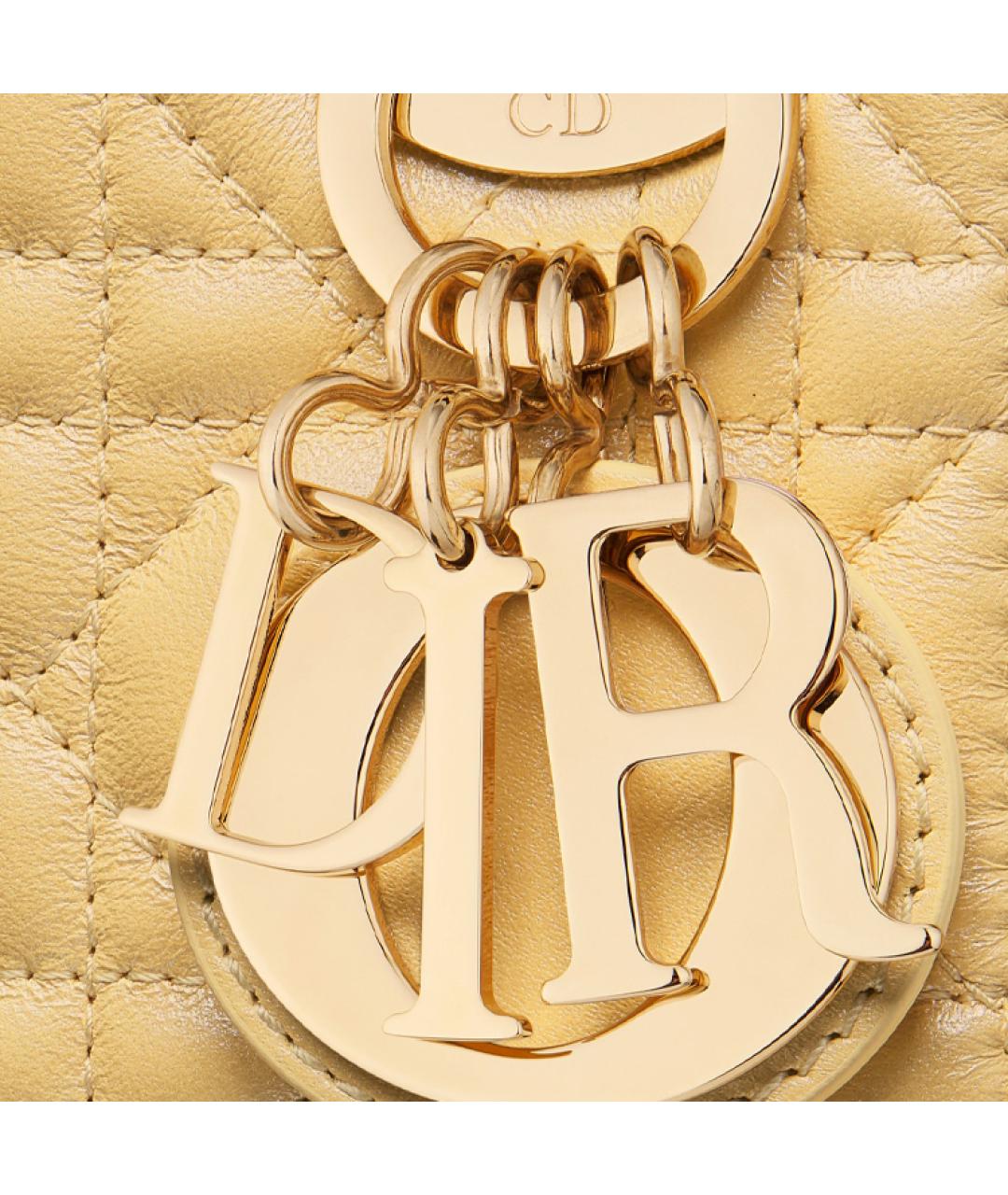 CHRISTIAN DIOR Бежевая кожаная сумка через плечо, фото 6