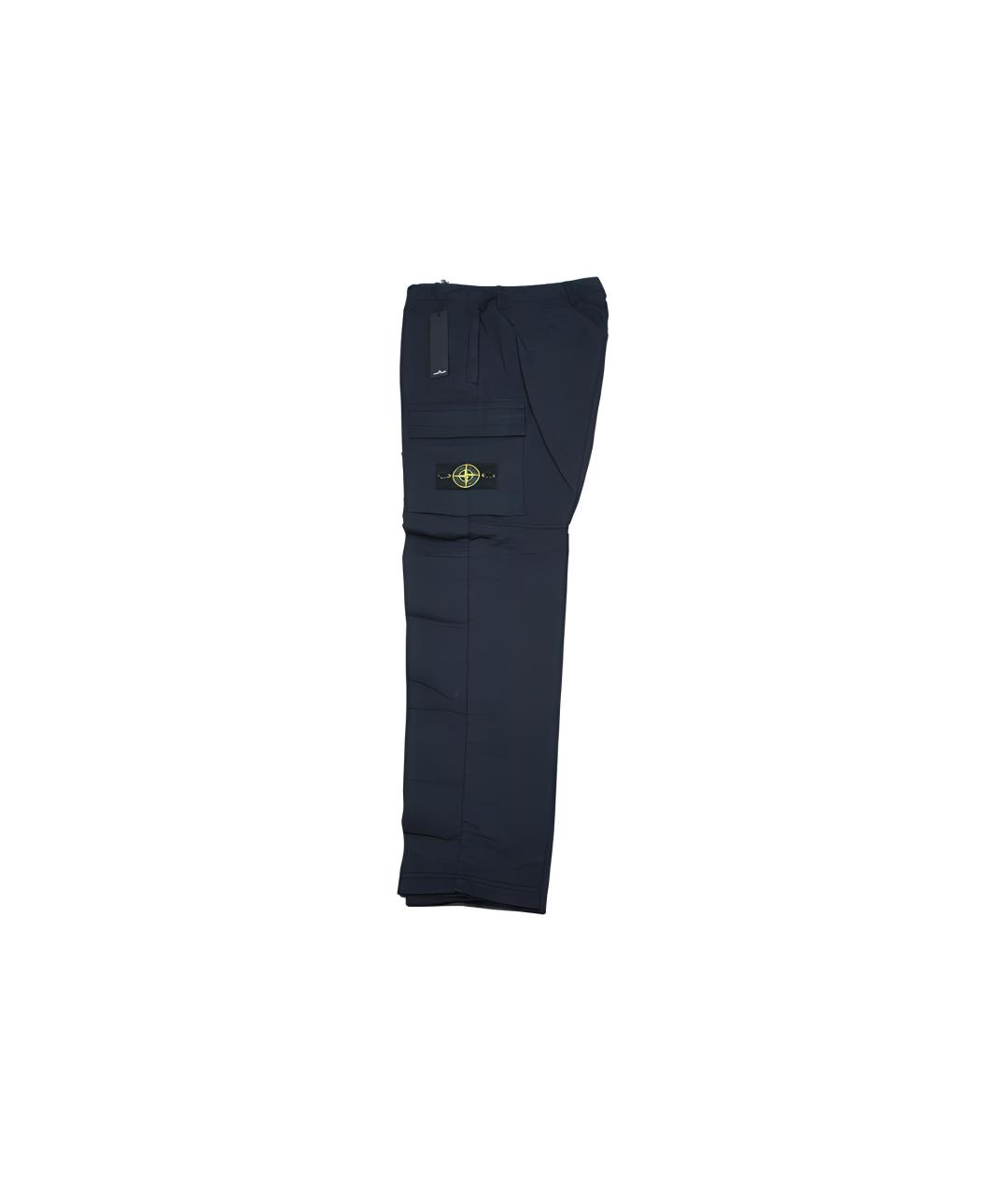 STONE ISLAND Синие повседневные брюки, фото 3