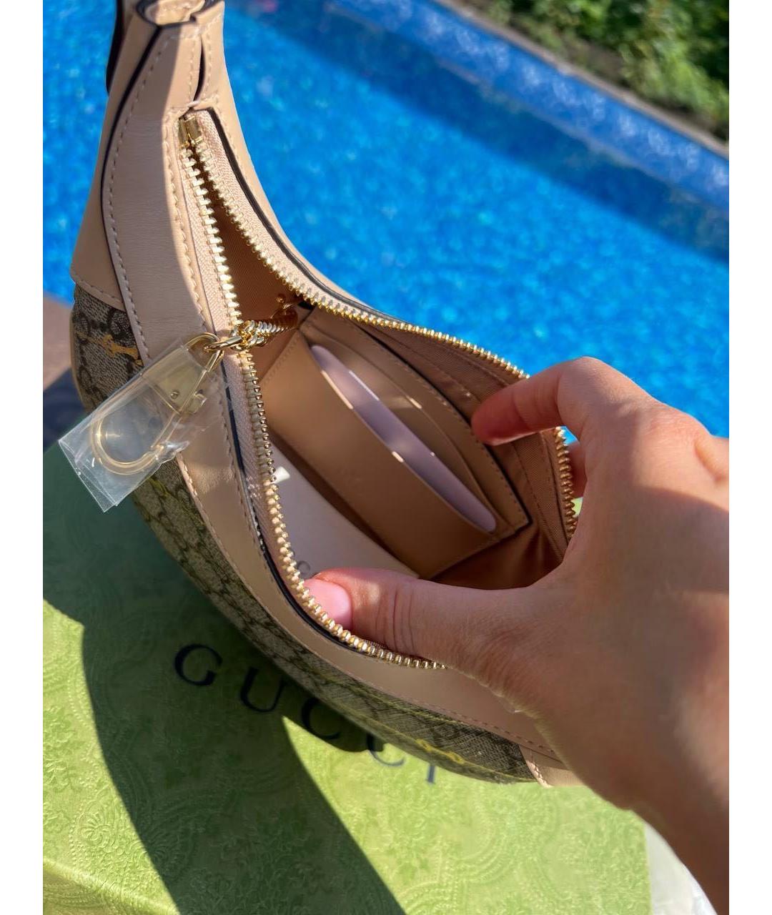 GUCCI Бежевая сумка с короткими ручками, фото 4