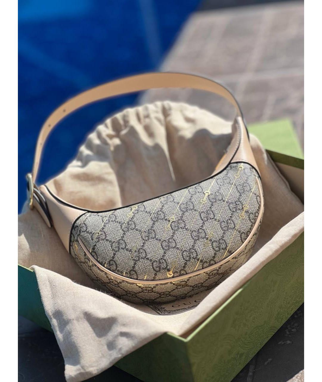 GUCCI Бежевая сумка с короткими ручками, фото 5