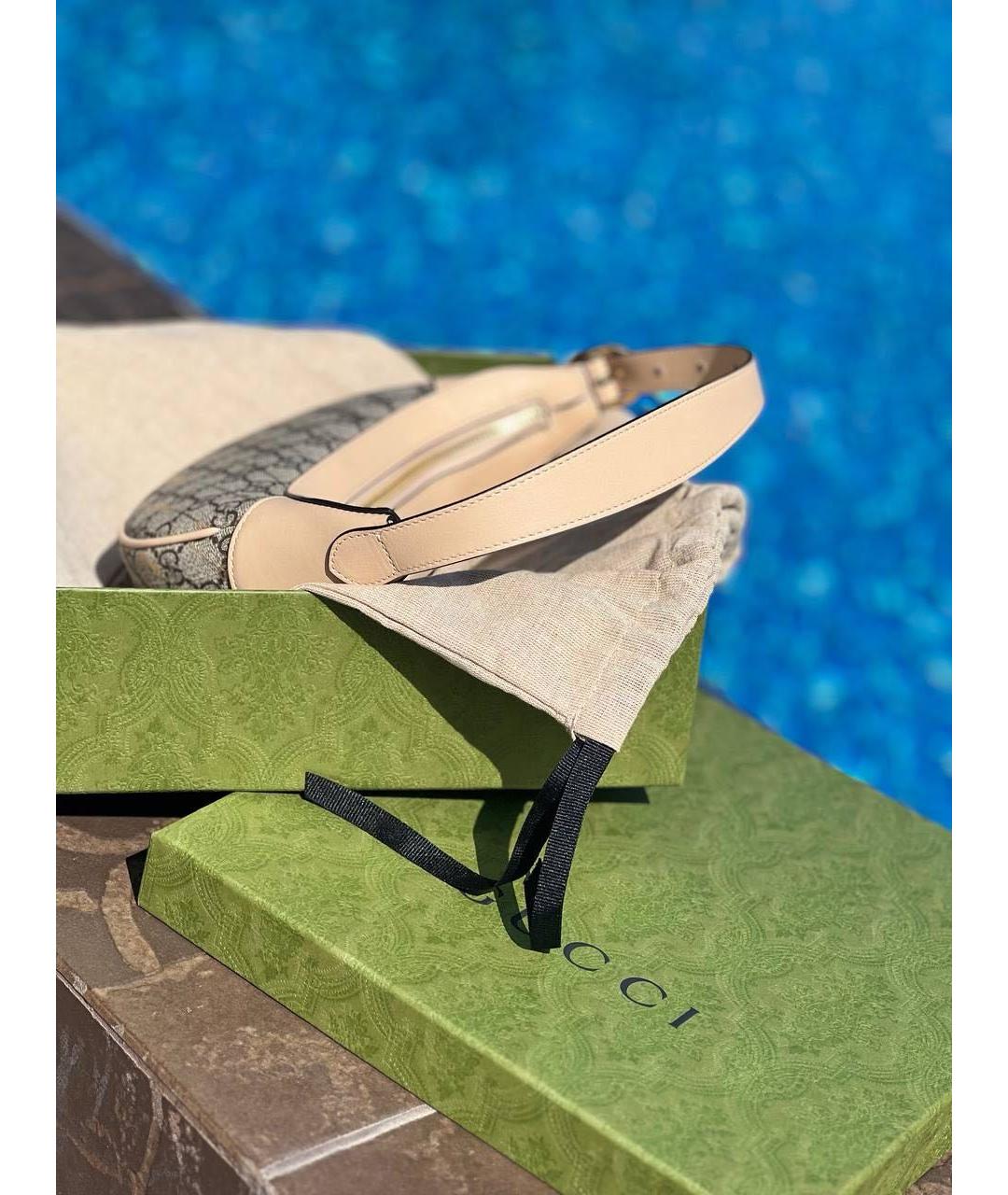 GUCCI Бежевая сумка с короткими ручками, фото 6