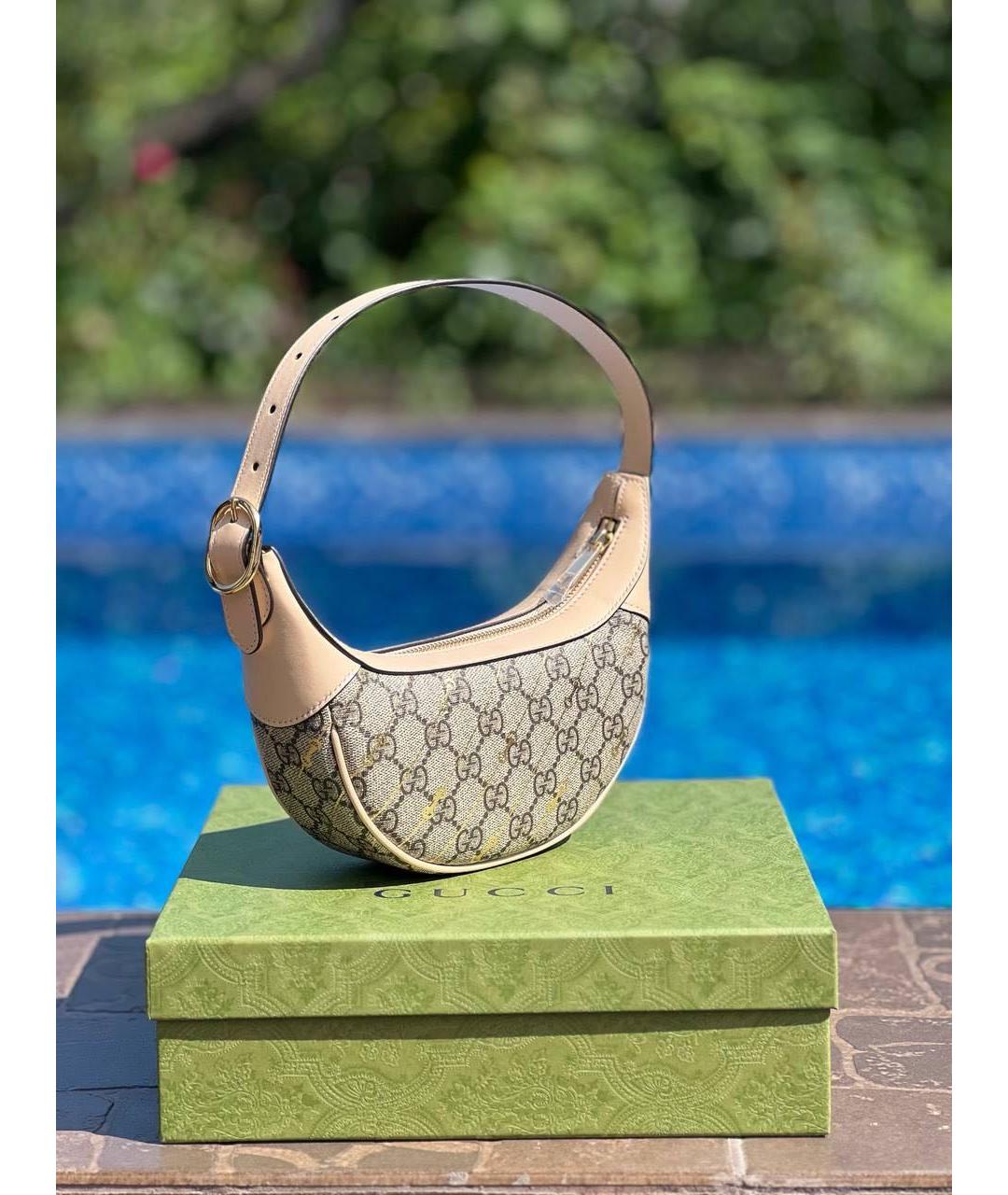 GUCCI Бежевая сумка с короткими ручками, фото 2
