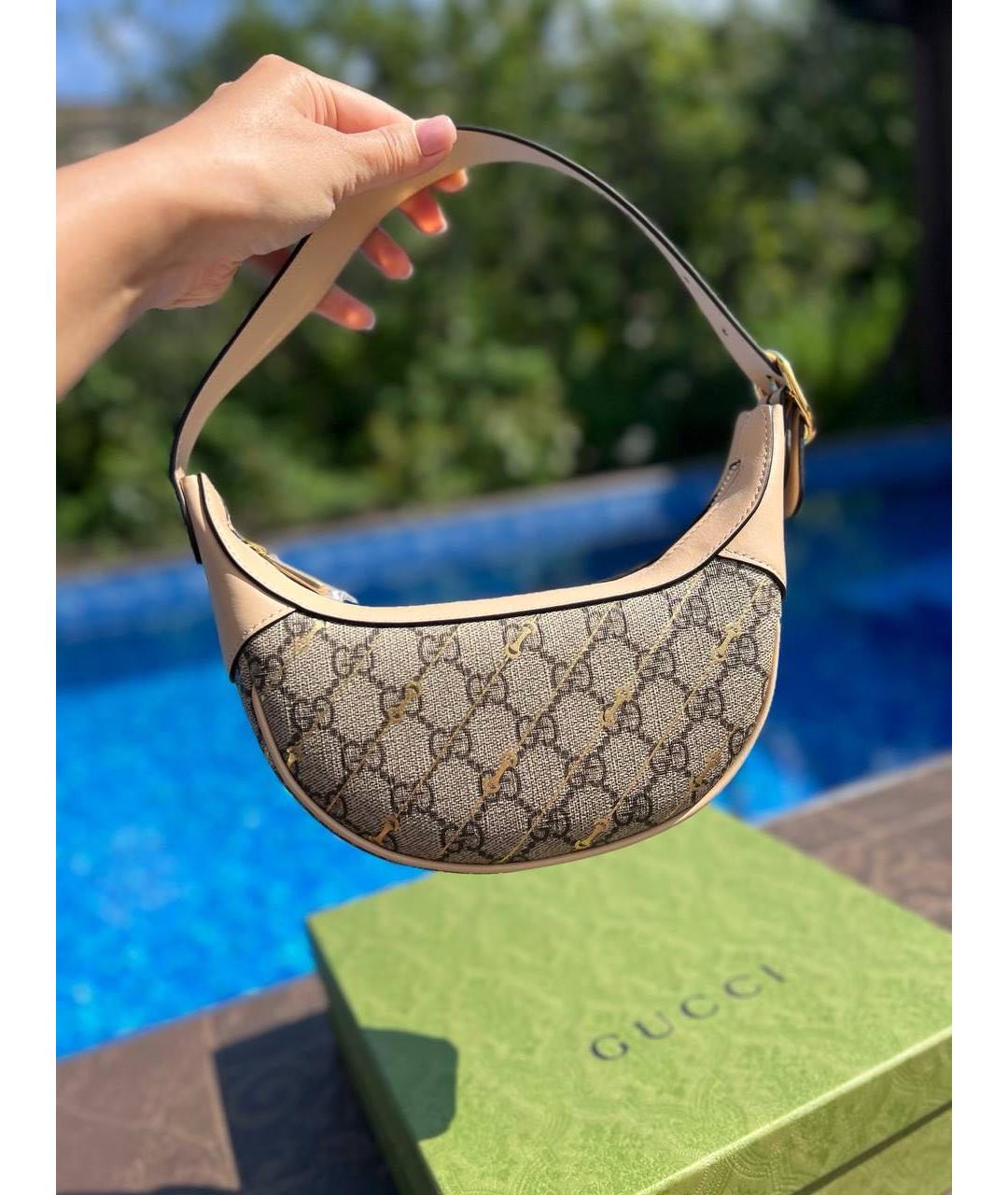 GUCCI Бежевая сумка с короткими ручками, фото 7
