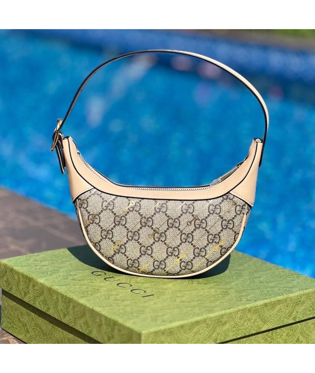 GUCCI Бежевая сумка с короткими ручками, фото 8