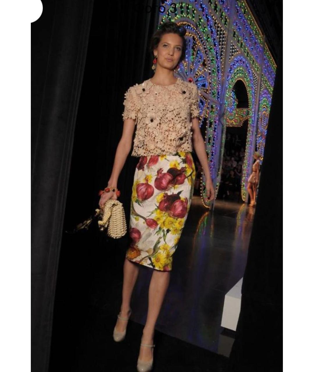 DOLCE&GABBANA Бежевая хлопковая блузы, фото 7