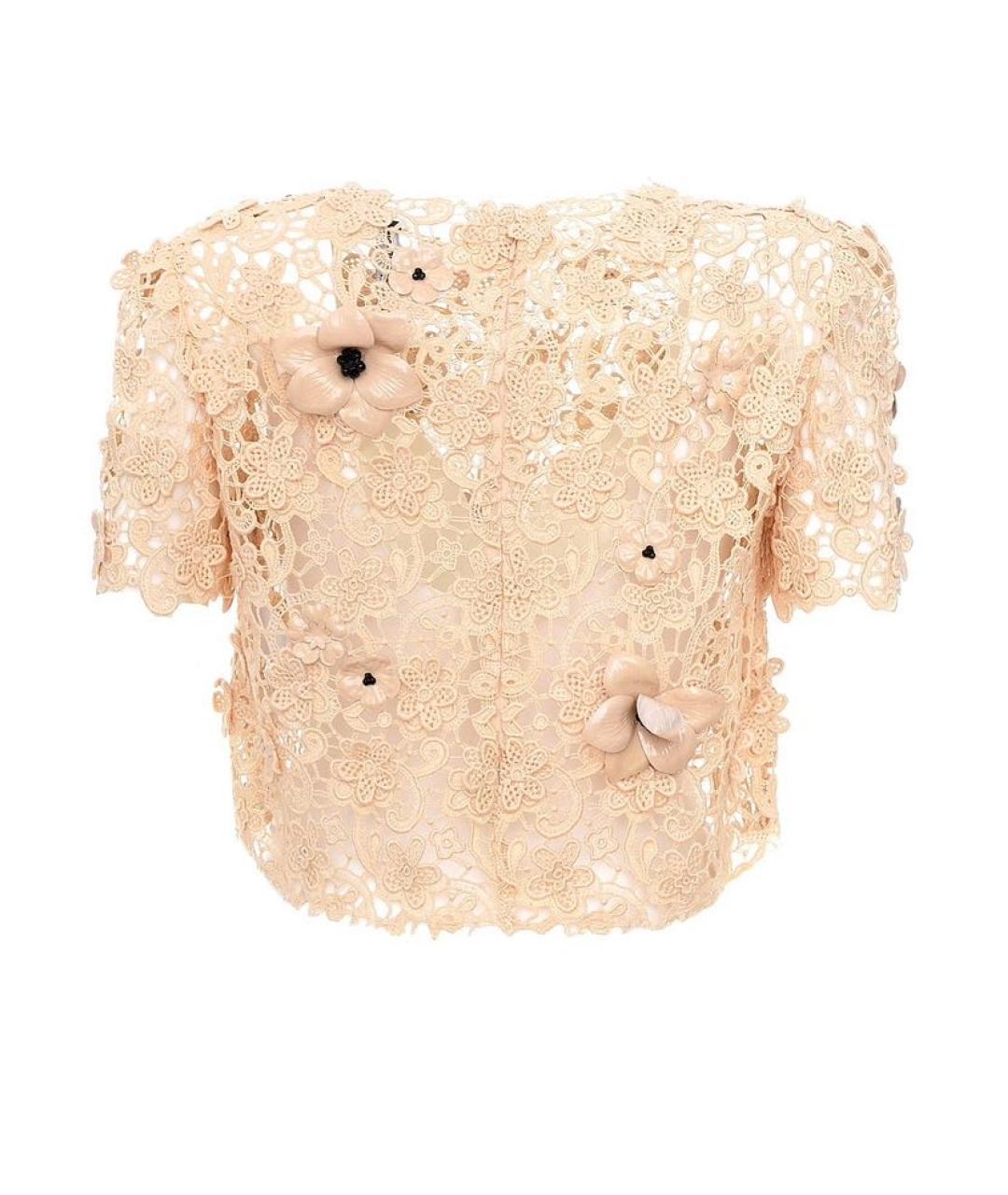 DOLCE&GABBANA Бежевая хлопковая блузы, фото 2