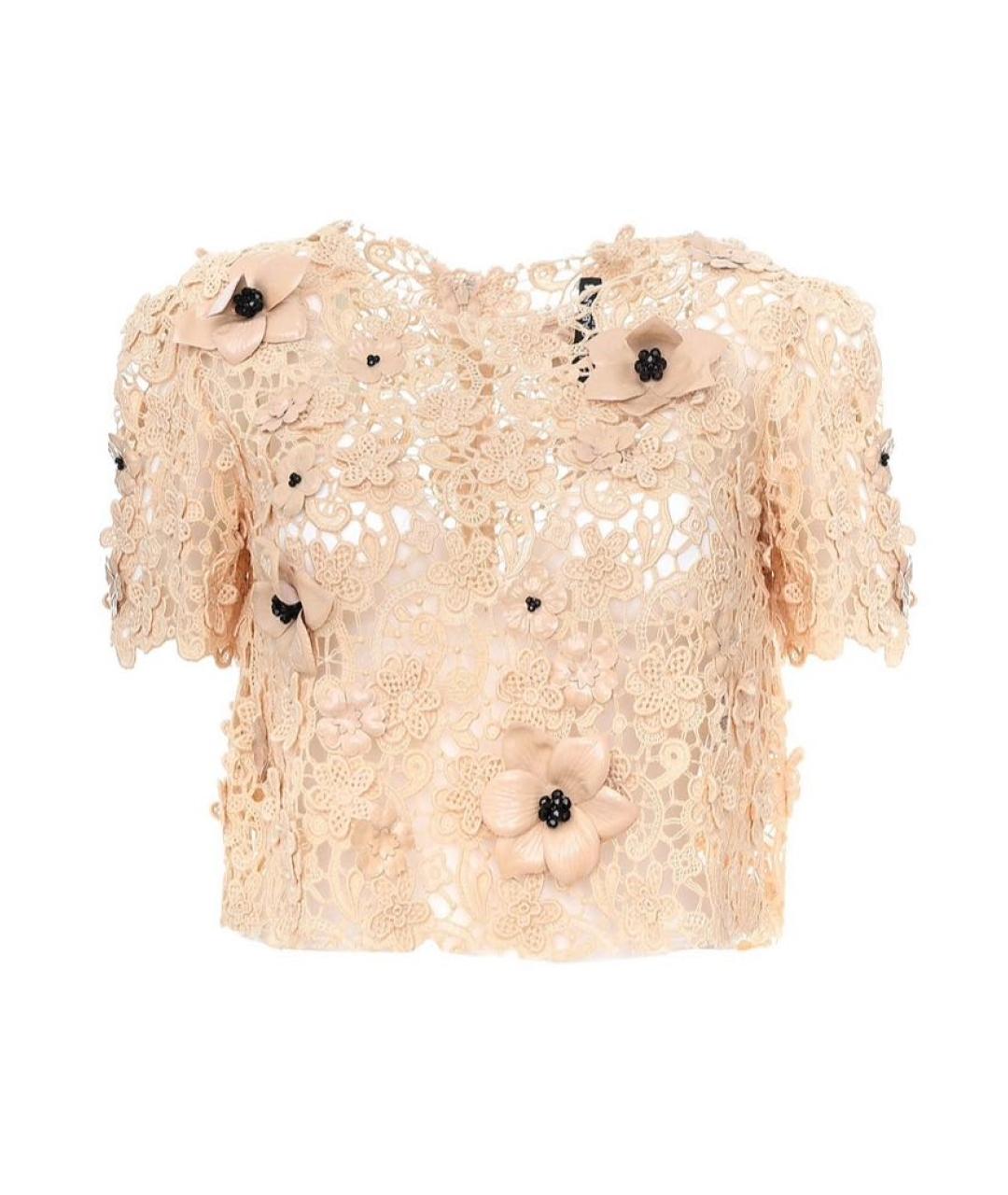 DOLCE&GABBANA Бежевая хлопковая блузы, фото 1