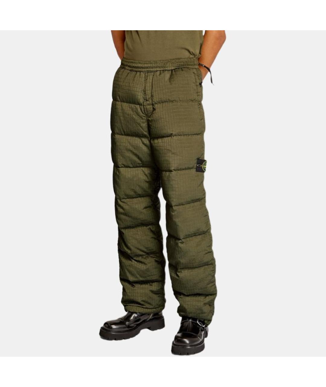 STONE ISLAND Зеленые повседневные брюки, фото 4