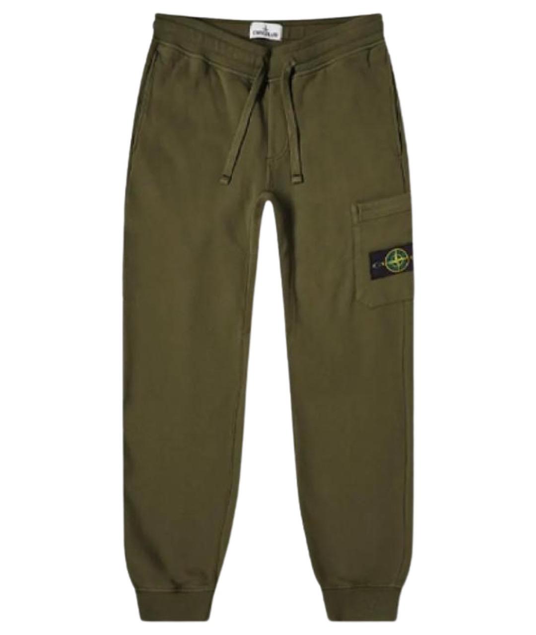 STONE ISLAND Зеленые брюки чинос, фото 1