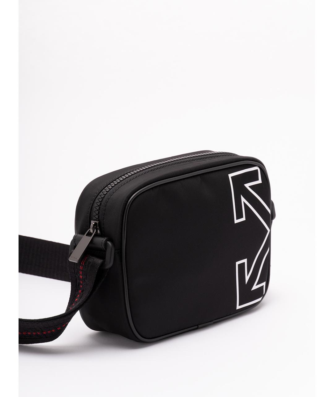 OFF-WHITE Черная синтетическая сумка на плечо, фото 3