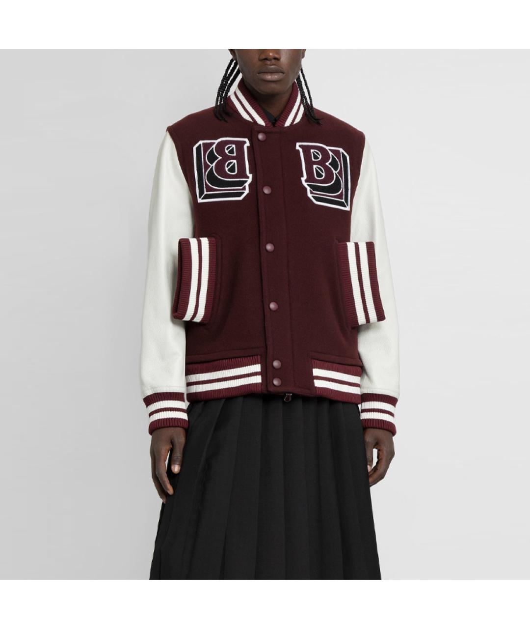 BURBERRY Бордовая шерстяная куртка, фото 4