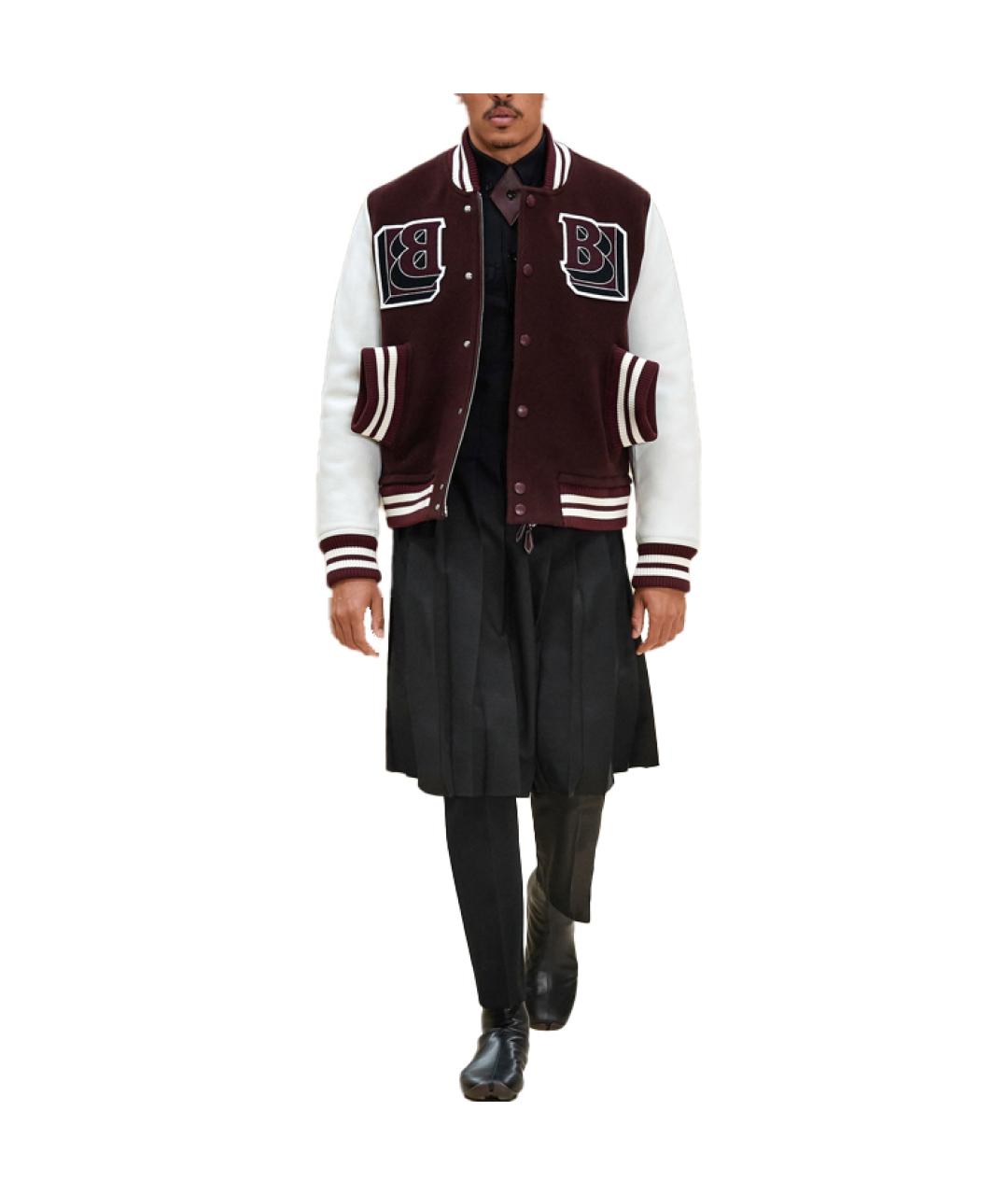BURBERRY Бордовая шерстяная куртка, фото 3