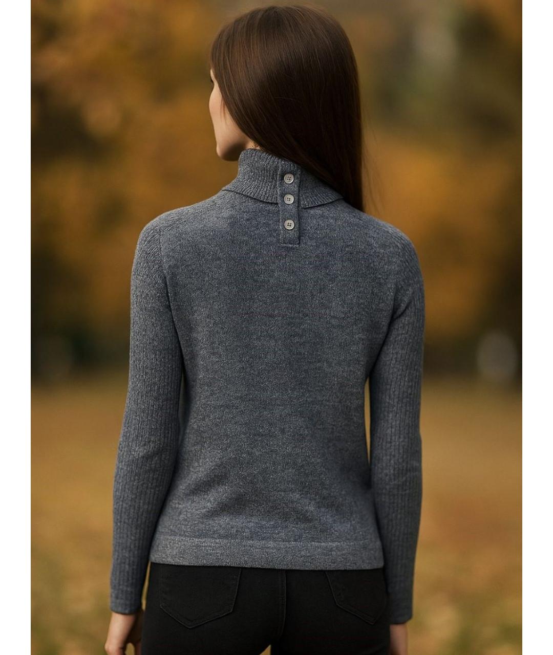 CHANEL Серая кашемировая водолазка, фото 5