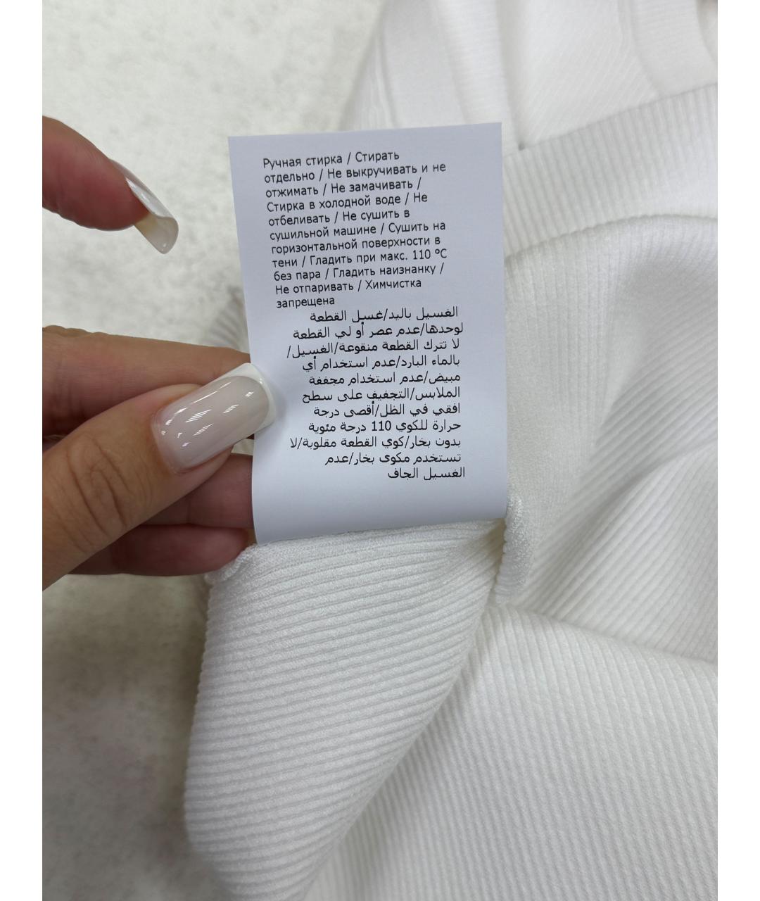 MOSCHINO Белая вискозная майка, фото 9