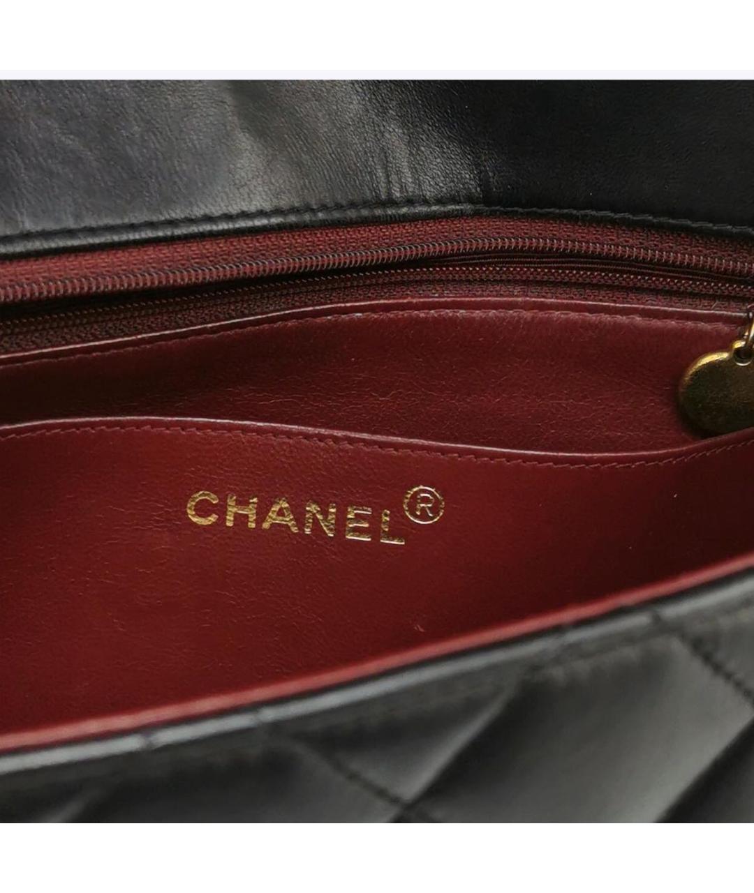 CHANEL Черная кожаная сумка через плечо, фото 6