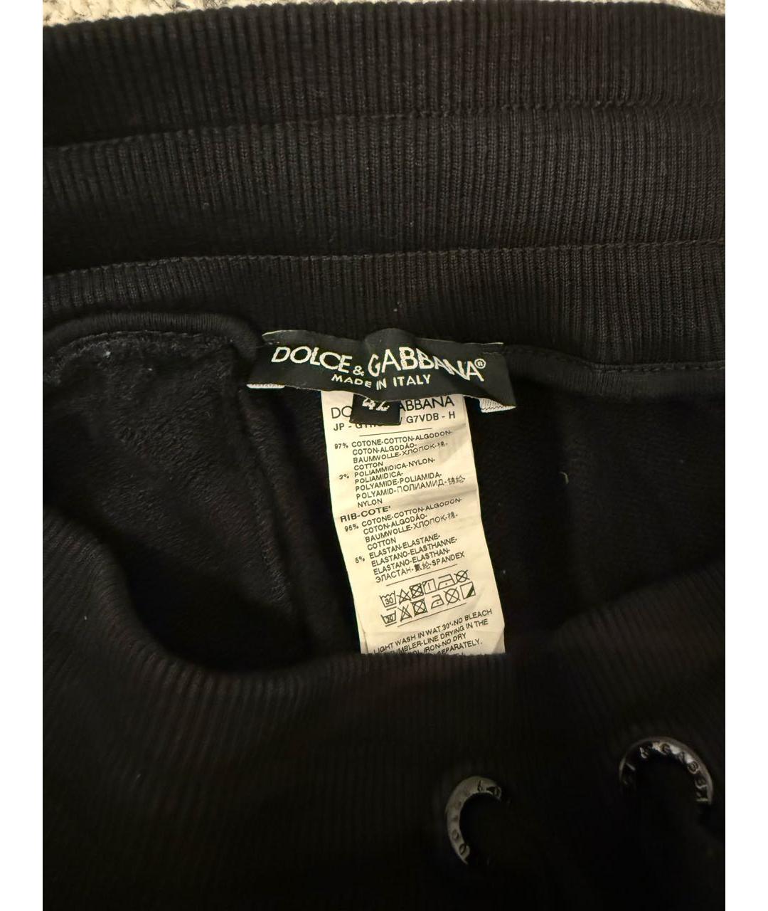 DOLCE&GABBANA Черный хлопковый спортивные костюмы, фото 4