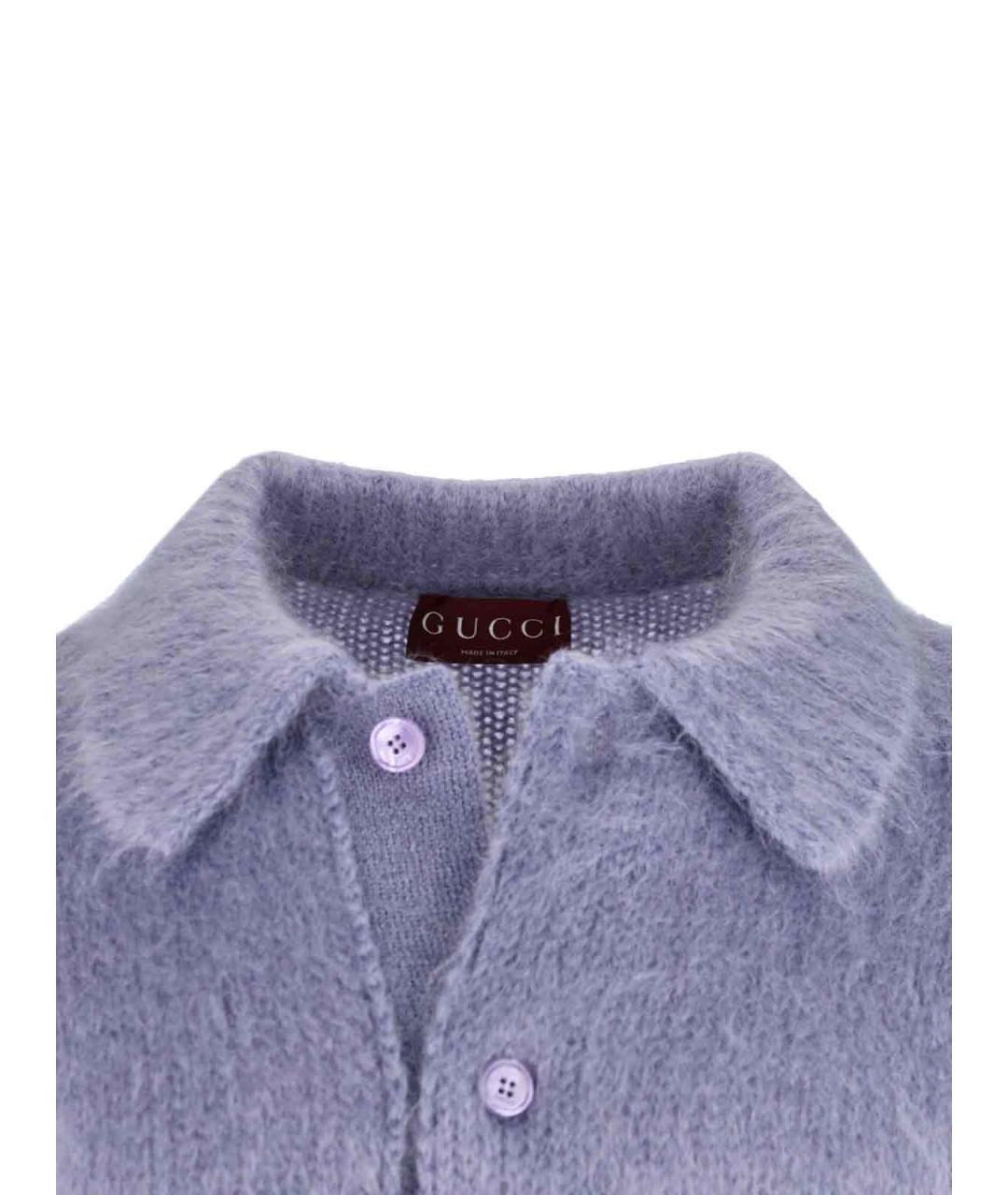 GUCCI Фиолетовый шерстяной кардиган, фото 3