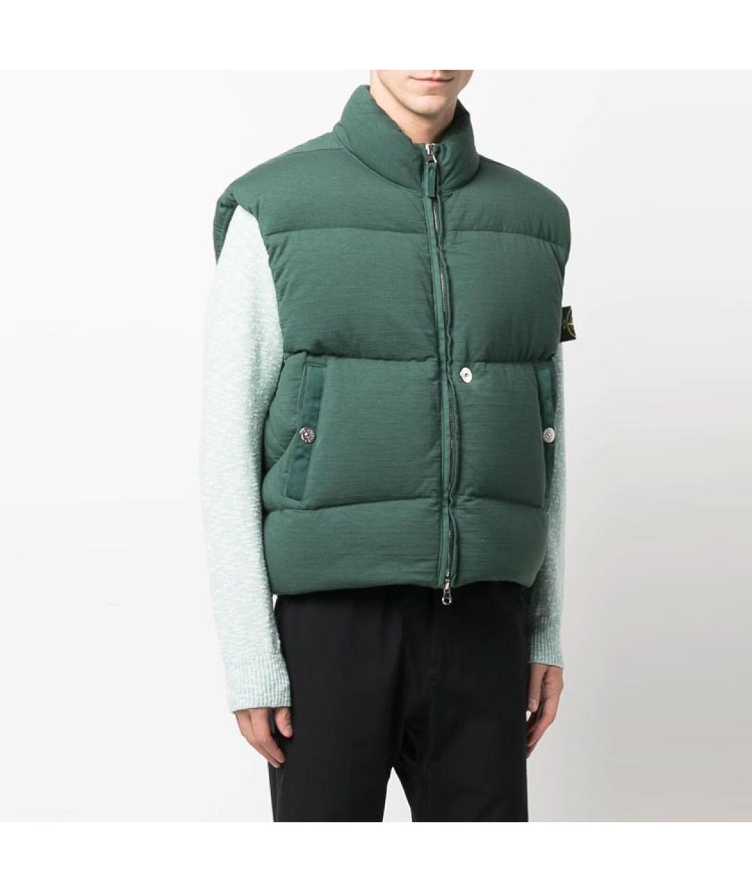 STONE ISLAND Зеленый жилет, фото 3