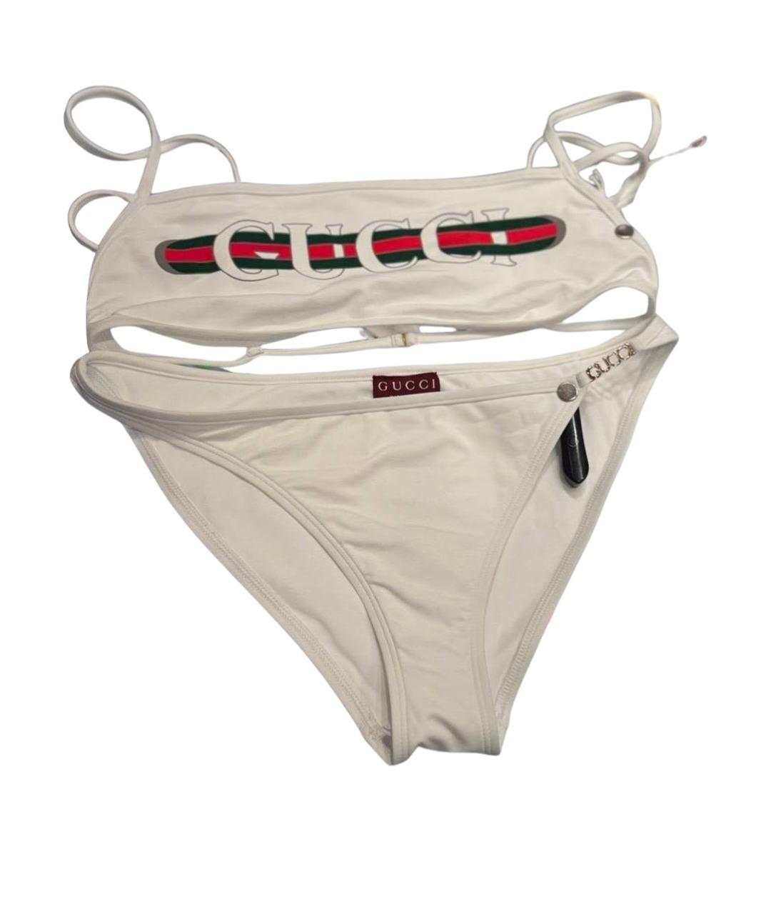 GUCCI Белый купальник, фото 1