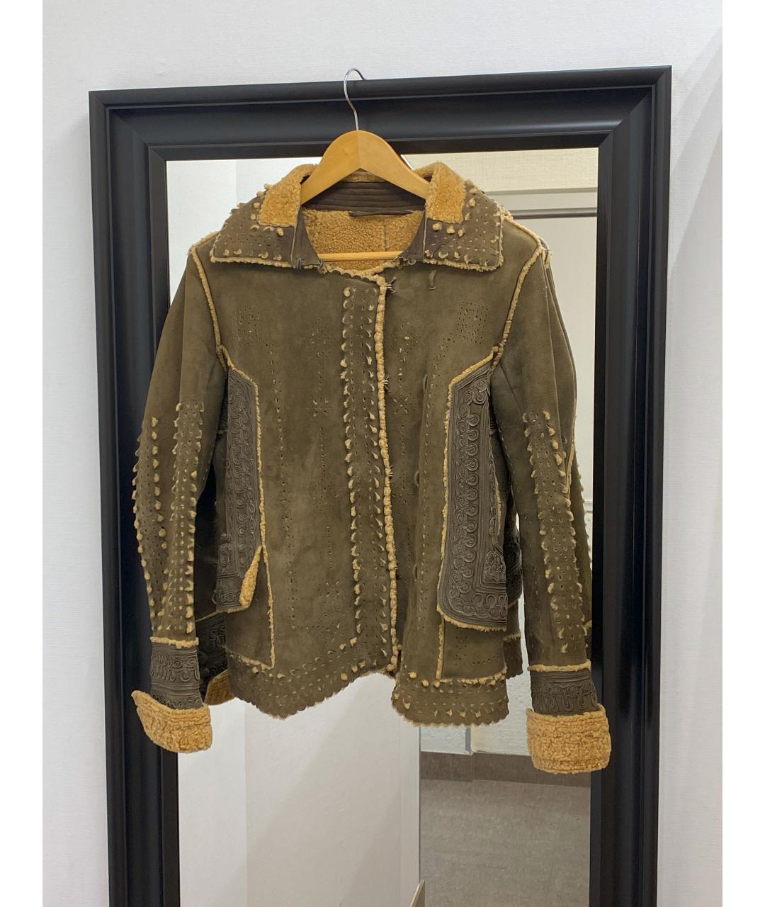 ERMANNO SCERVINO Коричневая замшевая дубленка, фото 8
