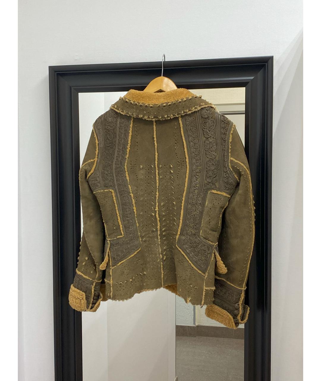ERMANNO SCERVINO Коричневая замшевая дубленка, фото 2