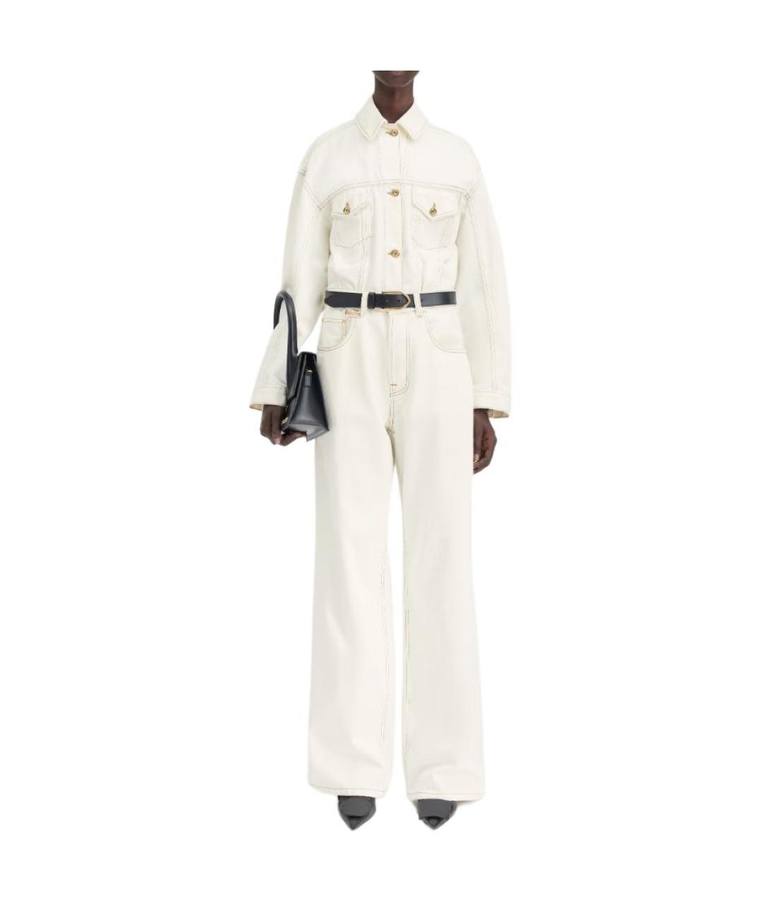 JACQUEMUS Белые прямые джинсы, фото 2