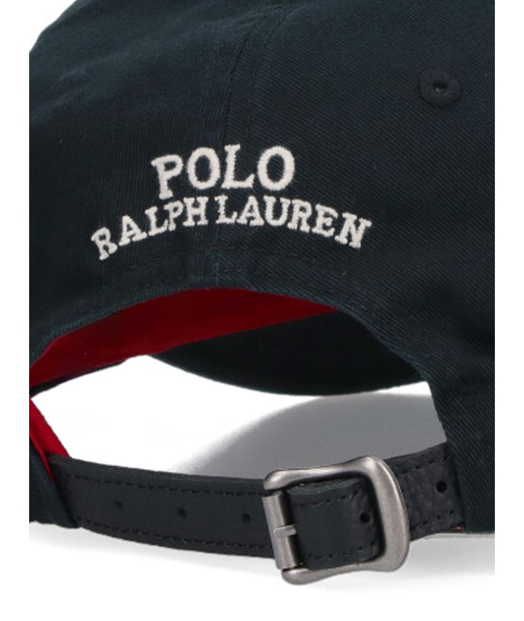 POLO RALPH LAUREN Черная хлопковая кепка/бейсболка, фото 3