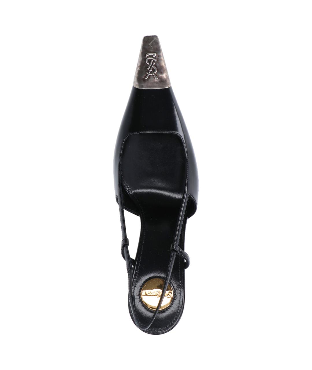 SAINT LAURENT Черные кожаные туфли, фото 5