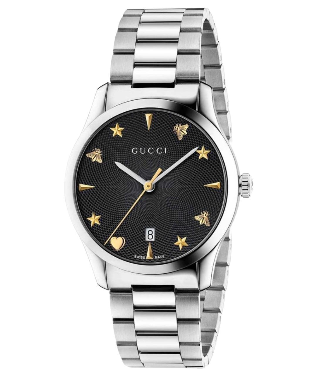GUCCI Антрацитовые часы, фото 1
