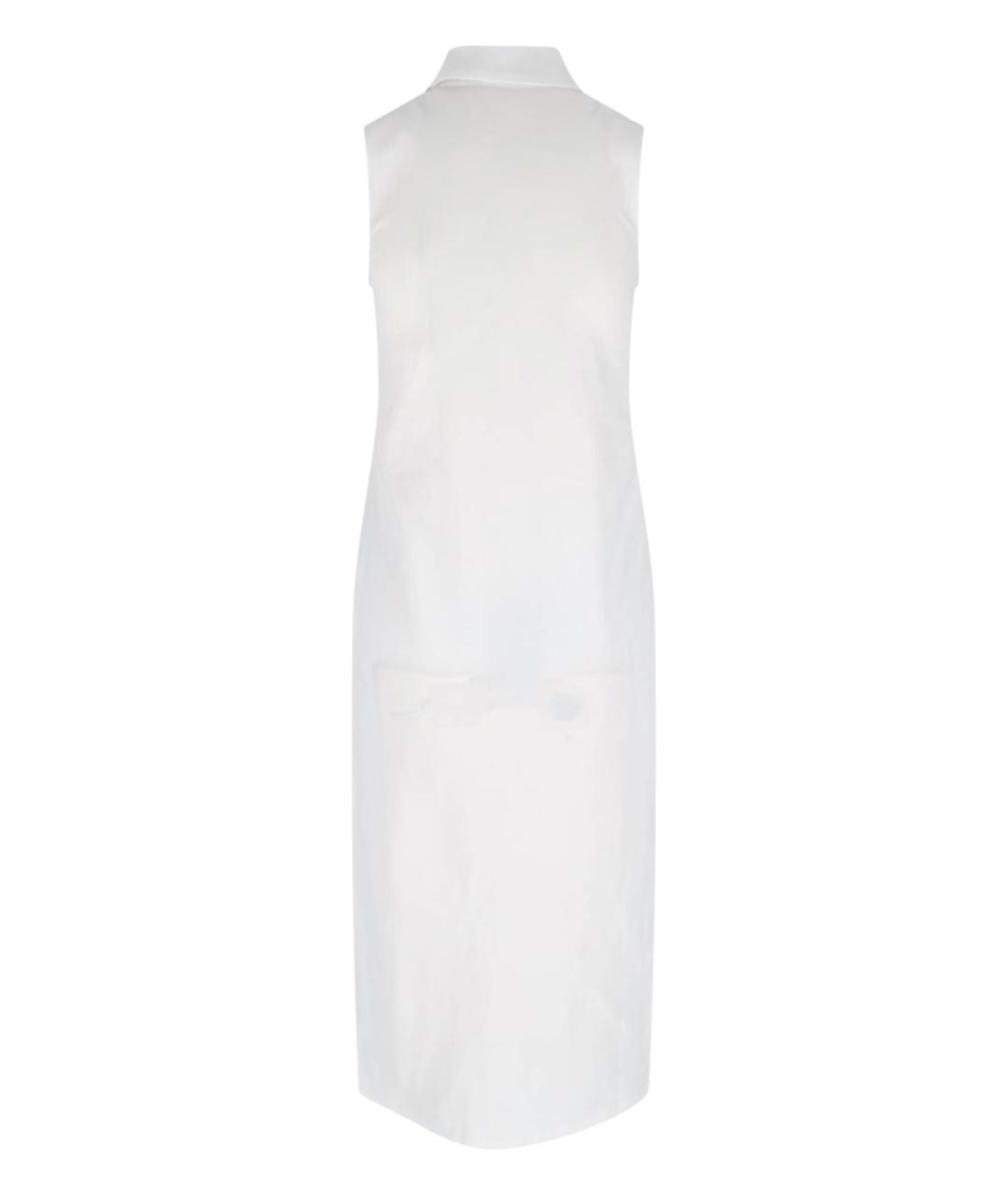 POLO RALPH LAUREN Белое хлопковое повседневное платье, фото 2