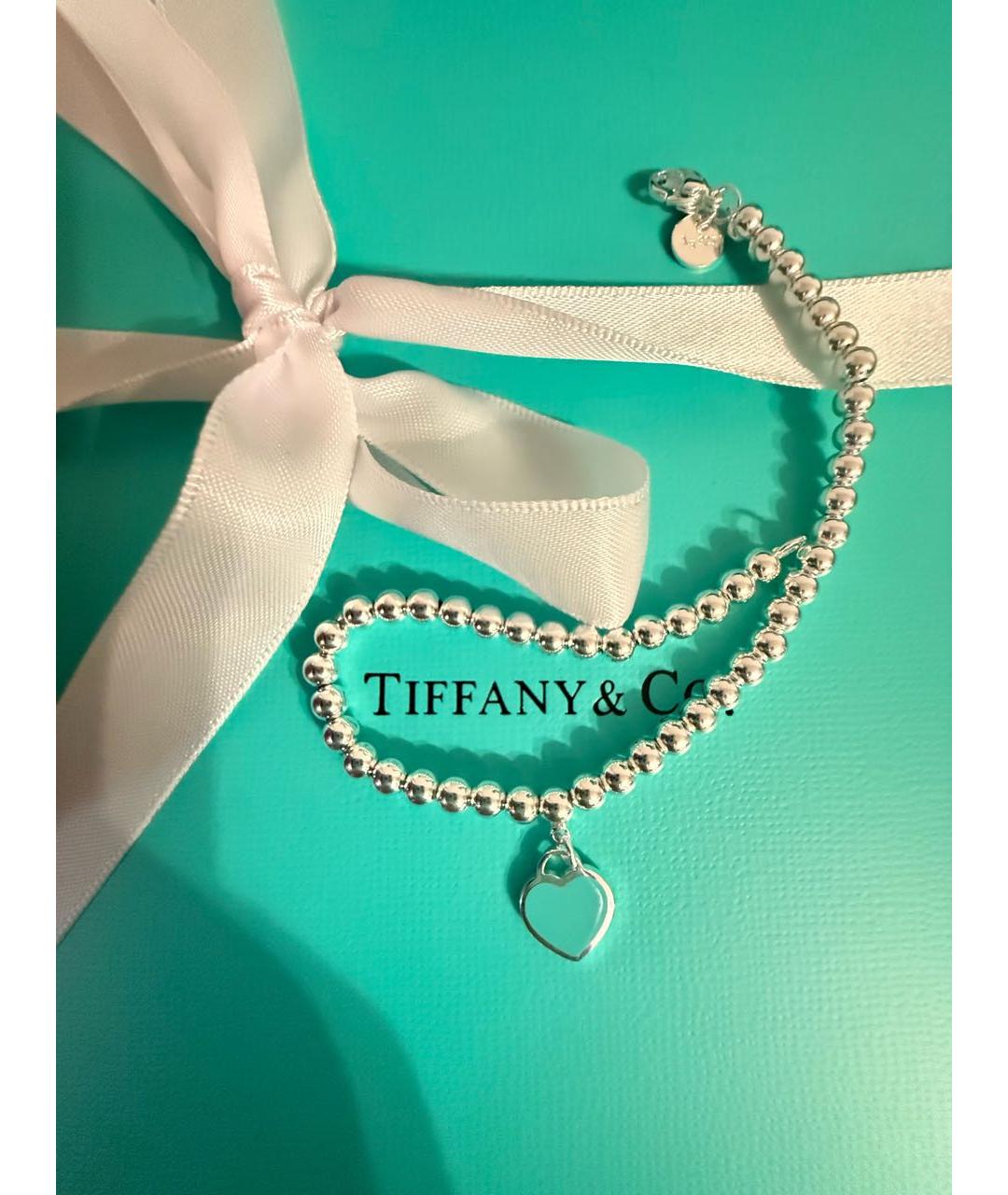 TIFFANY&CO Голубой серебряный браслет, фото 5