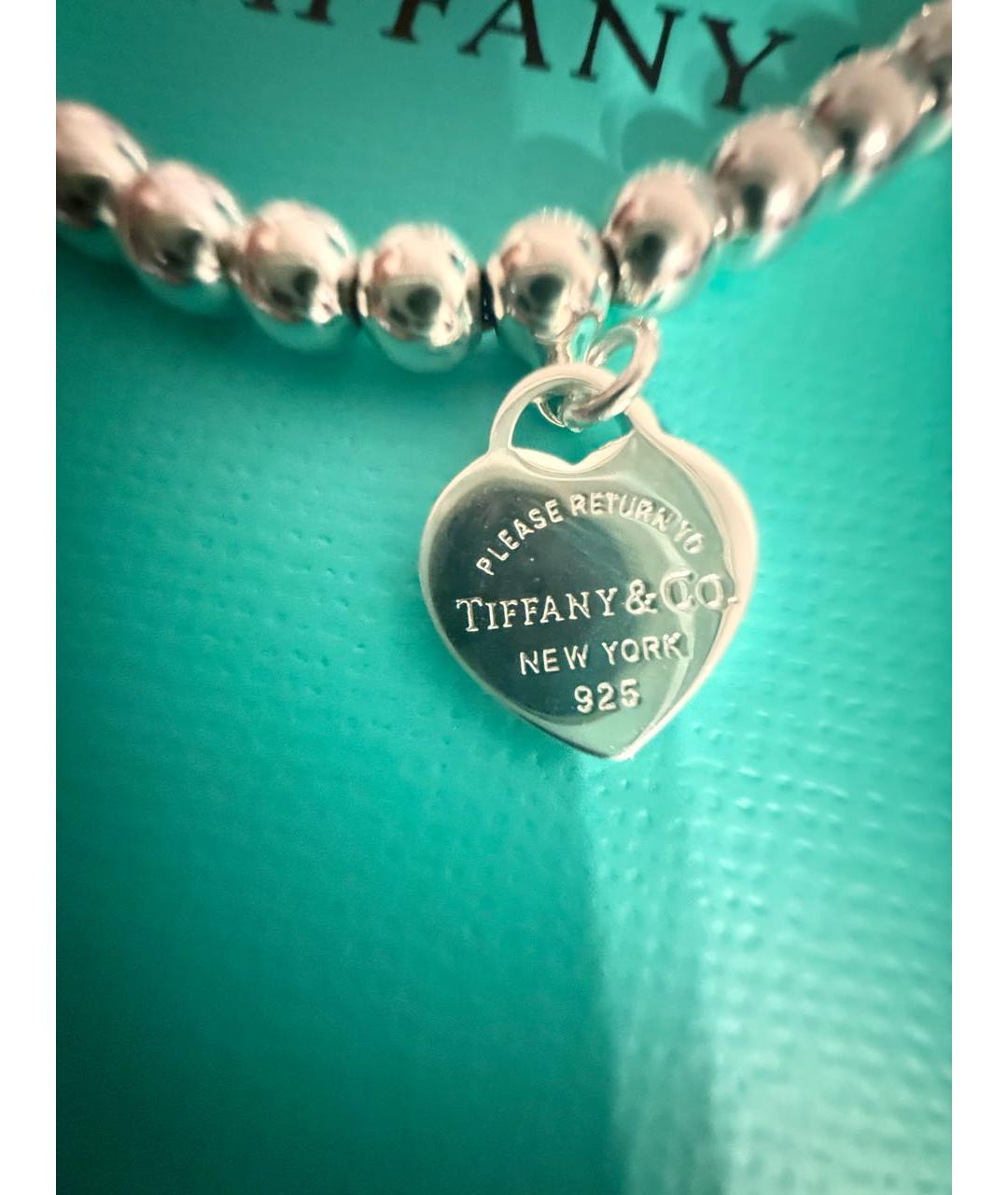TIFFANY&CO Голубой серебряный браслет, фото 3