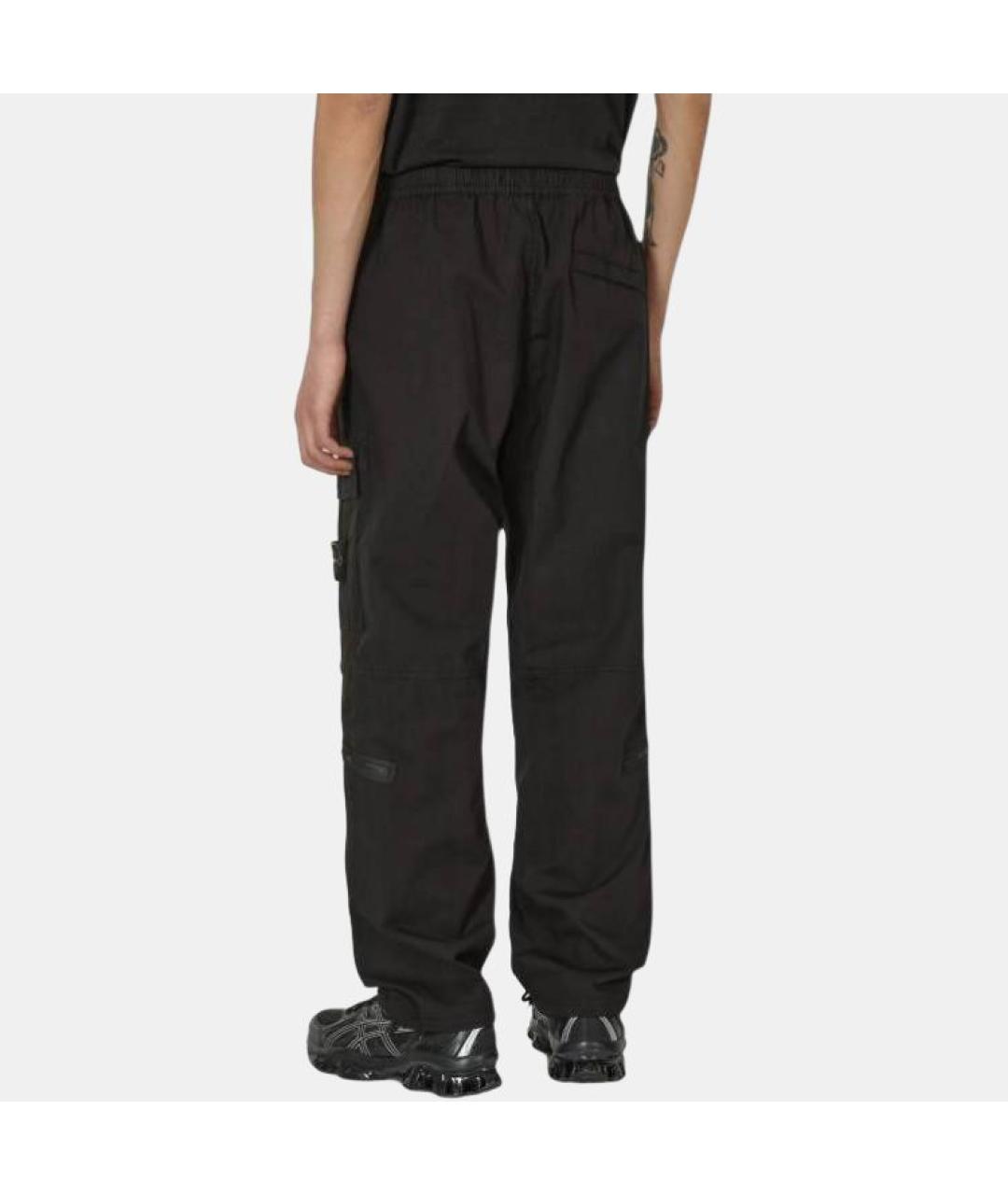 STONE ISLAND Черные повседневные брюки, фото 3