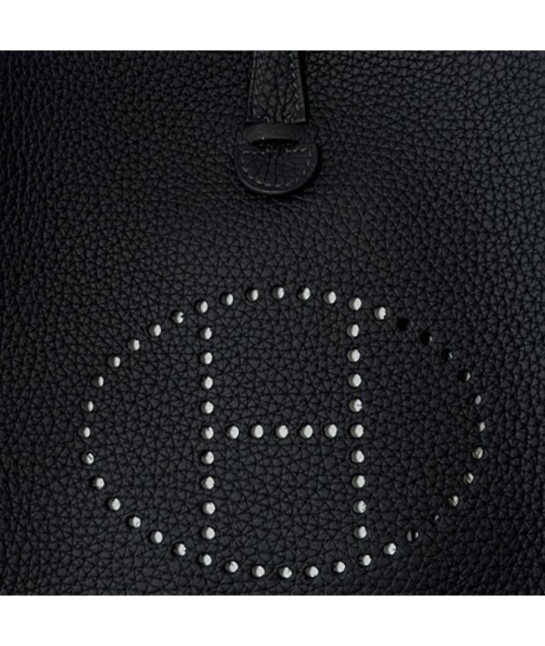 HERMES Черная кожаная сумка через плечо, фото 5