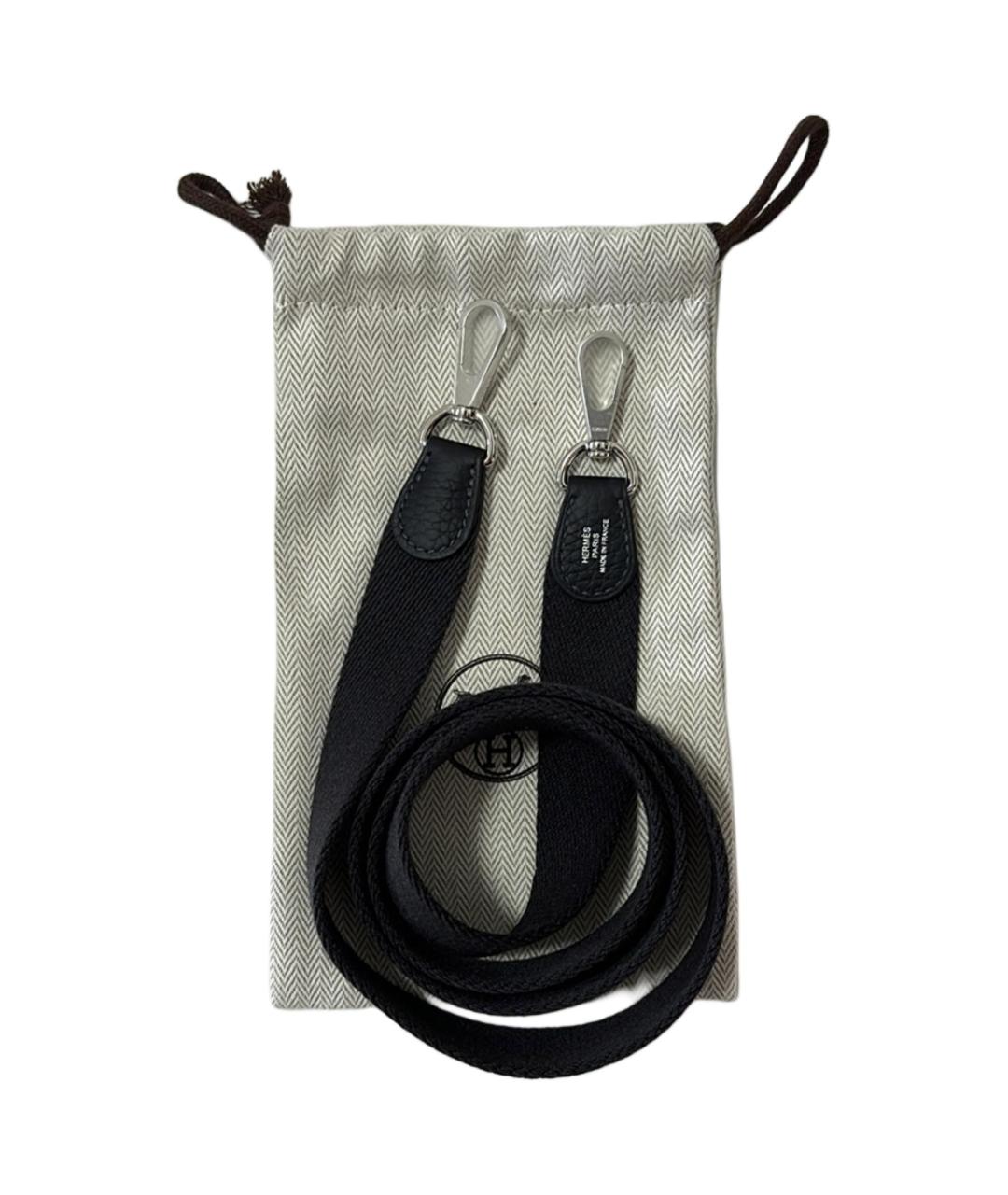 HERMES Черная кожаная сумка через плечо, фото 4