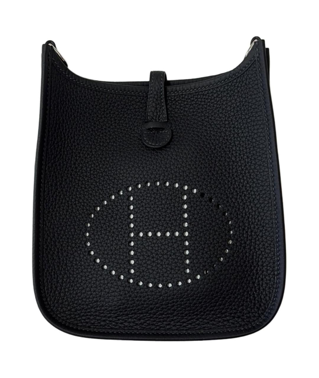 HERMES Черная кожаная сумка через плечо, фото 1