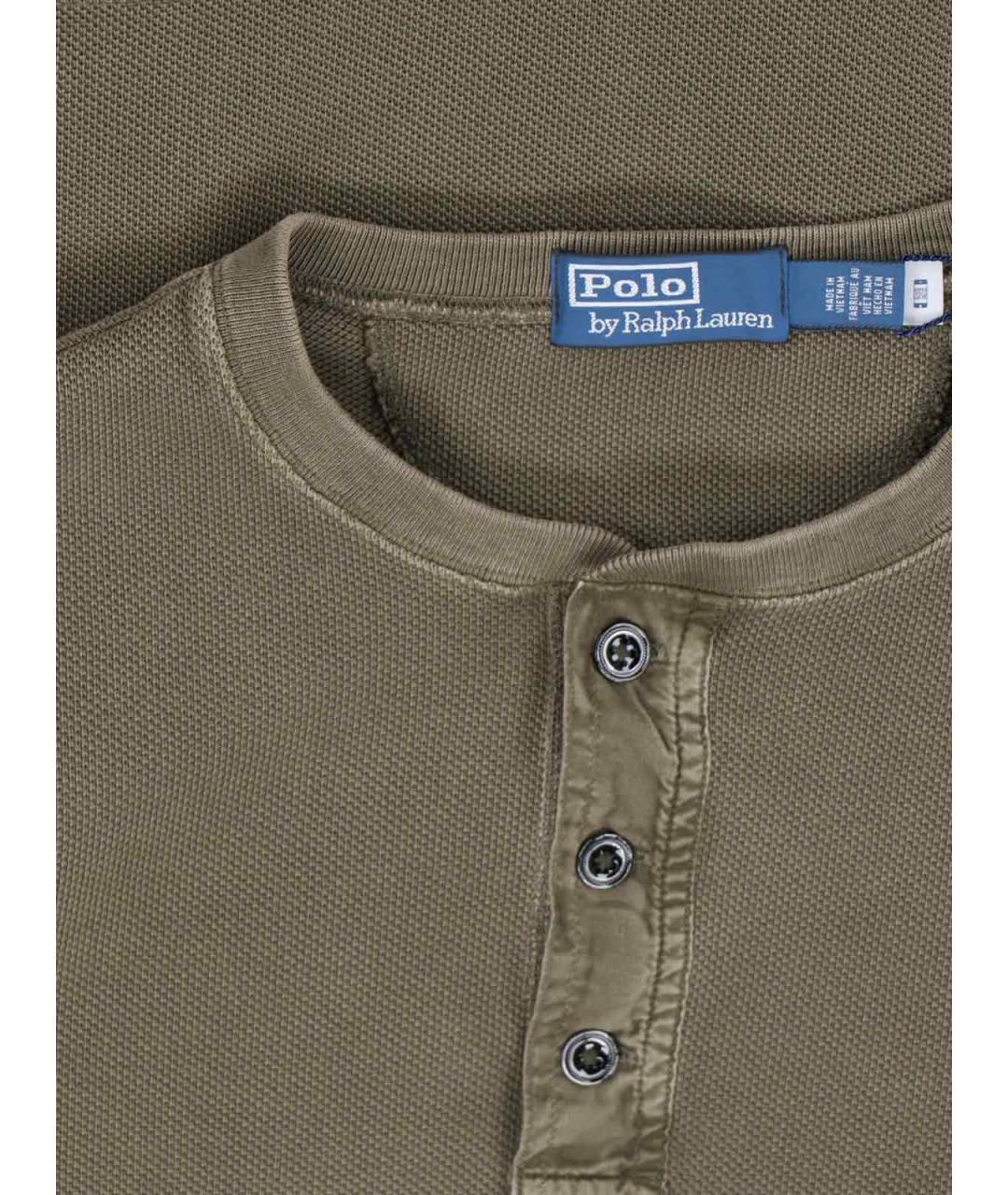 POLO RALPH LAUREN Зеленый хлопковый джемпер / свитер, фото 3